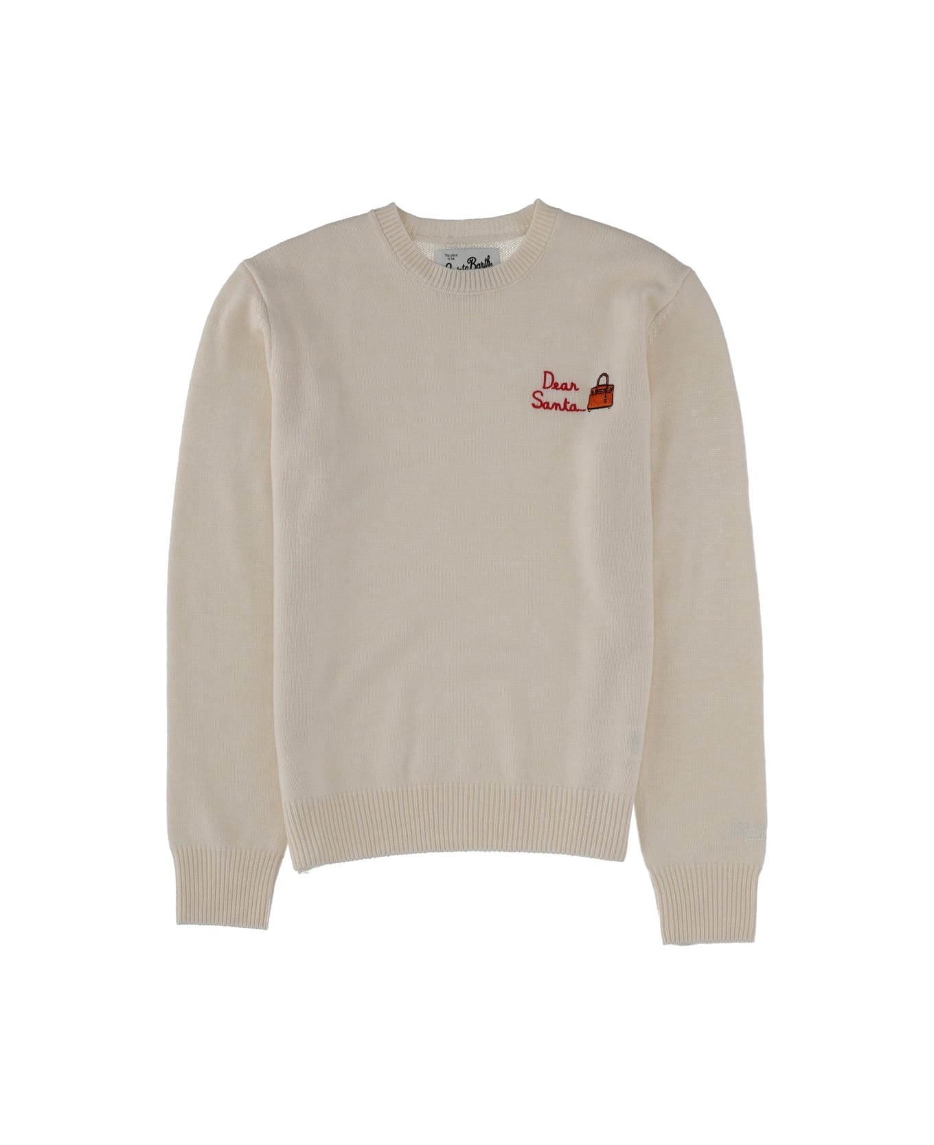 MC2 Saint Barth "new Queen" Jersey With Embroidery - IVORY