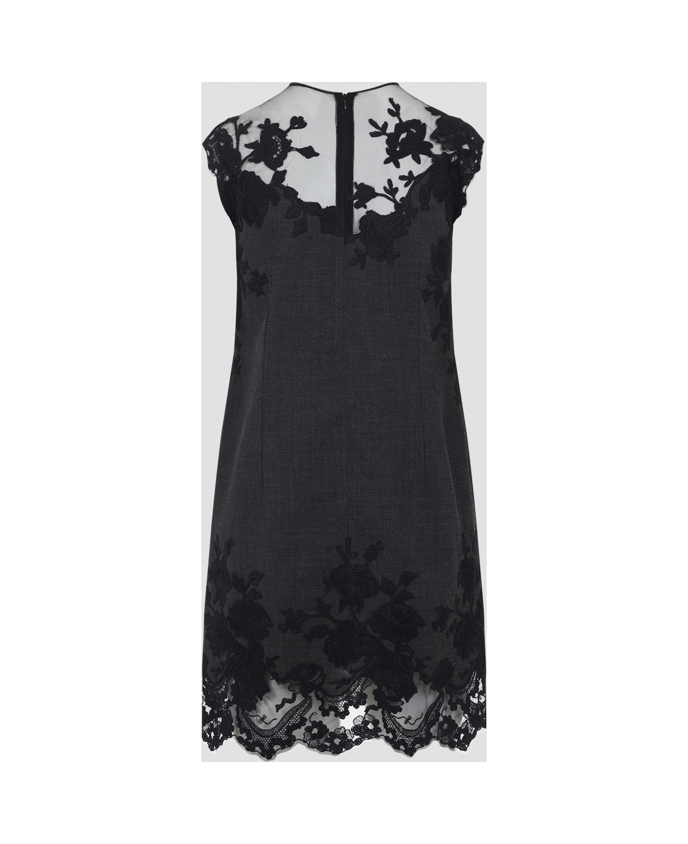 Ermanno Scervino Virgin Wool Mini Dress - Melange Grey