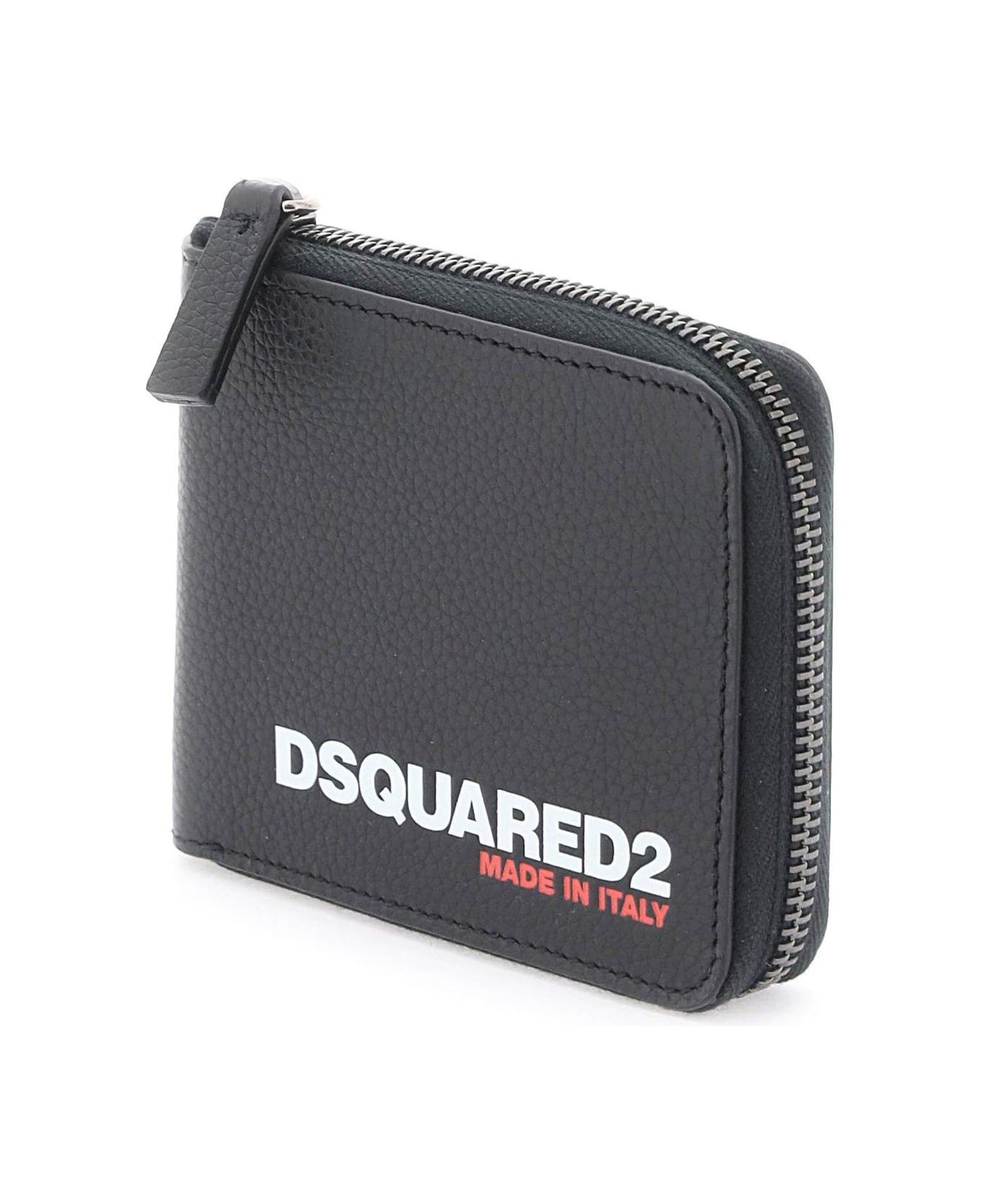 Dsquared2 Logo-printed Zip-around Wallet - Black