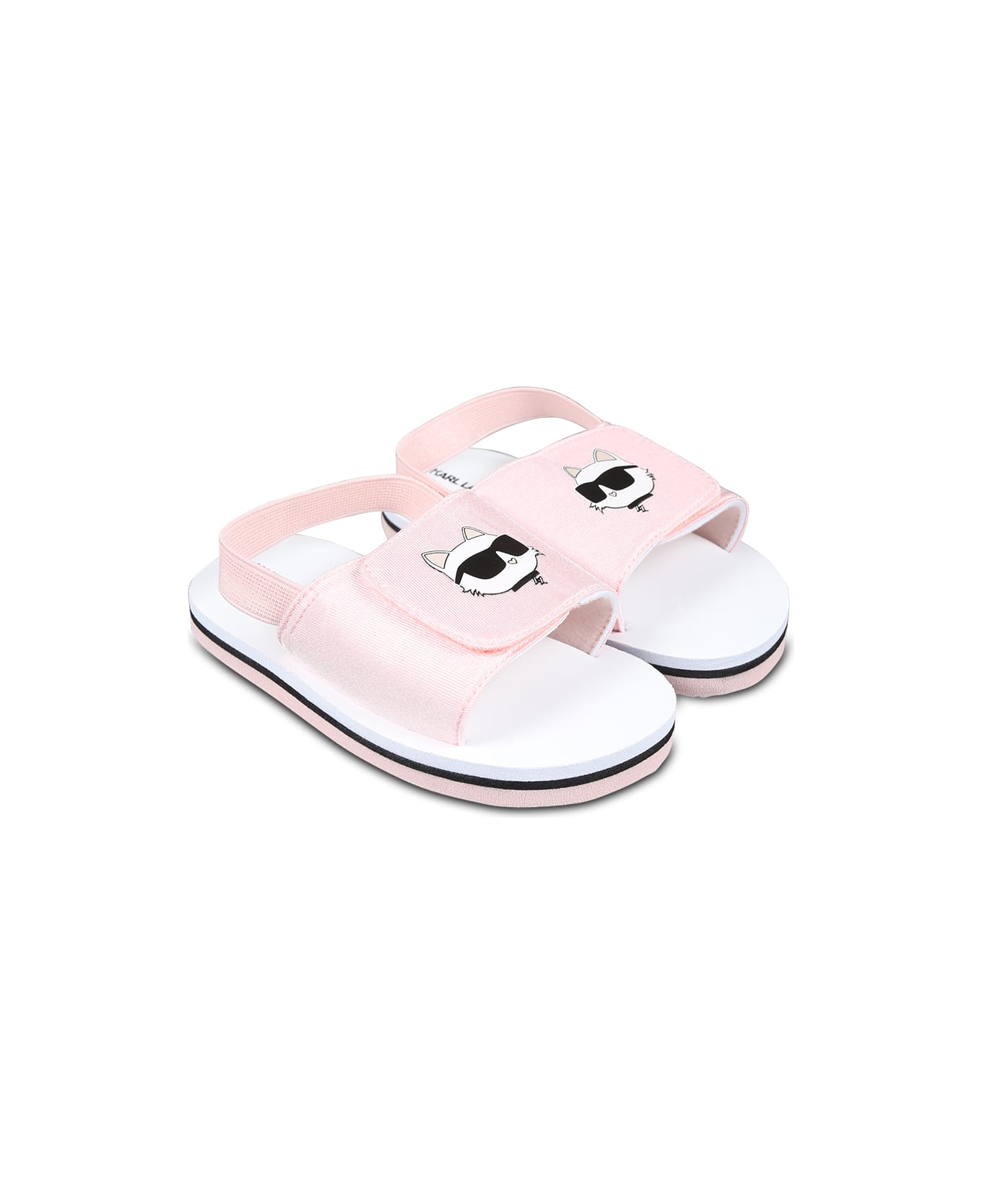Karl Lagerfeld Kids Pink Sandals For Girl With Choupette - Pink