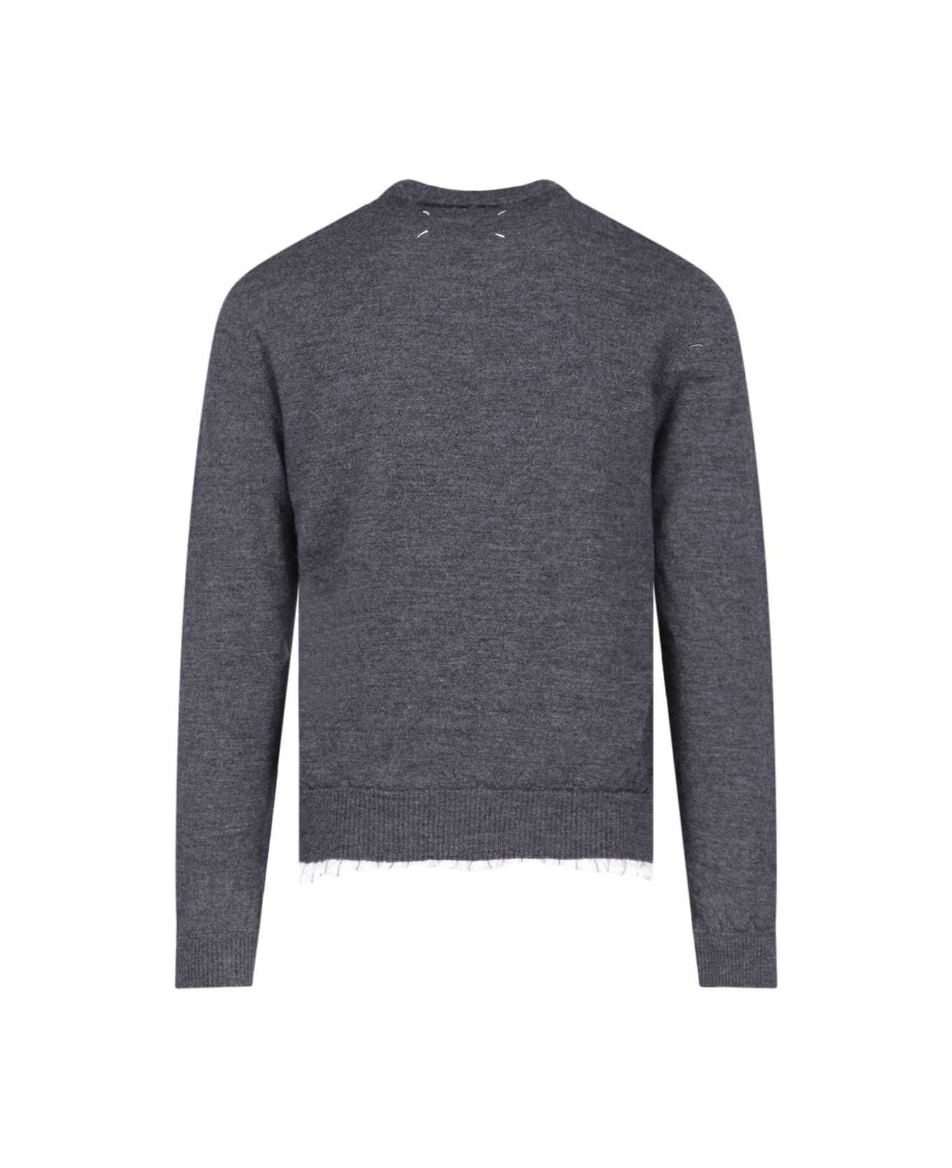 Maison Margiela Distressed Rib Sweatshirt - Grey ニットウェア