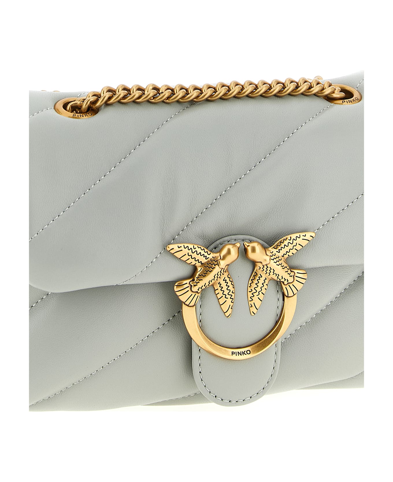 Pinko 'mini Love Puff' Crossbody Bag - Gray