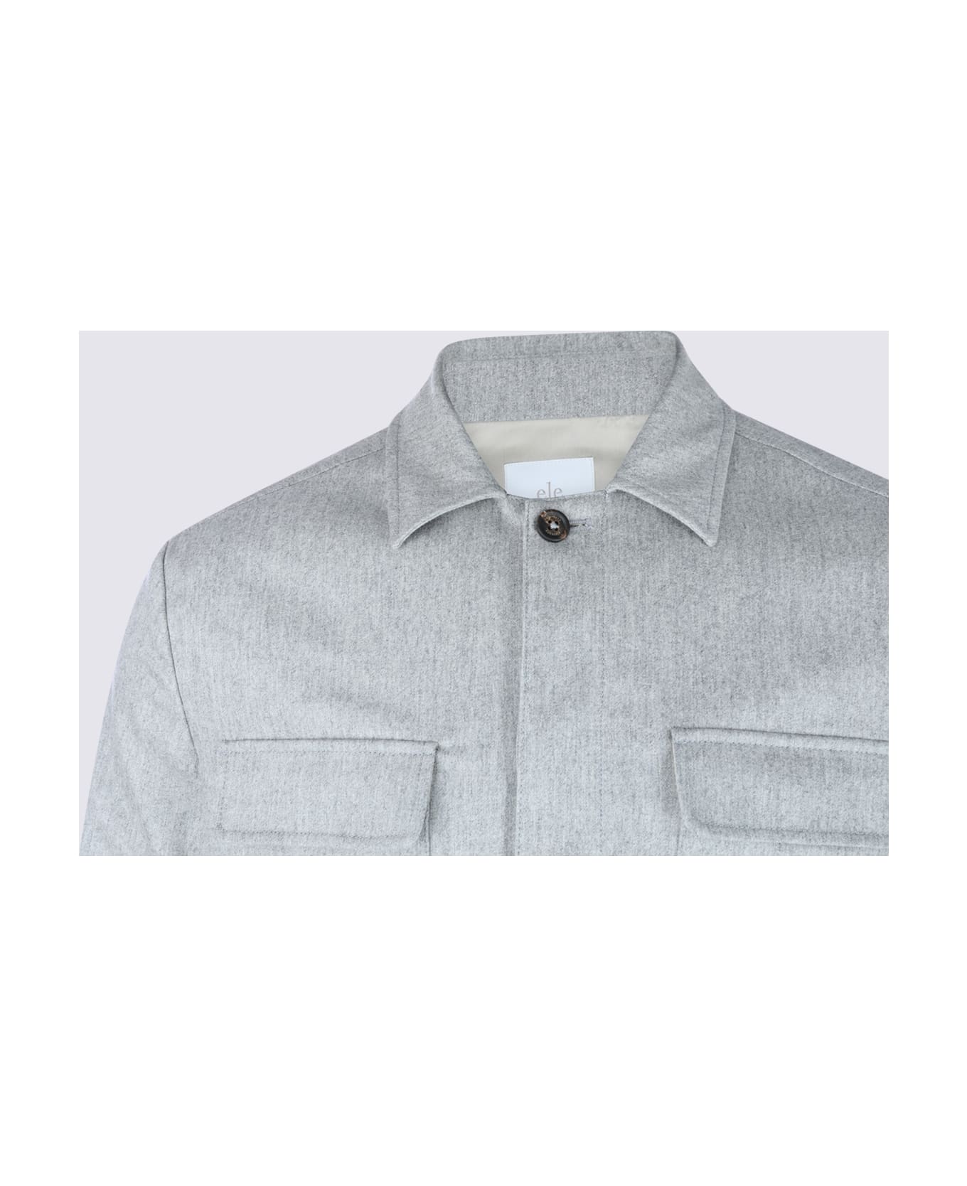 Eleventy Grey Wool Shirt - Grey