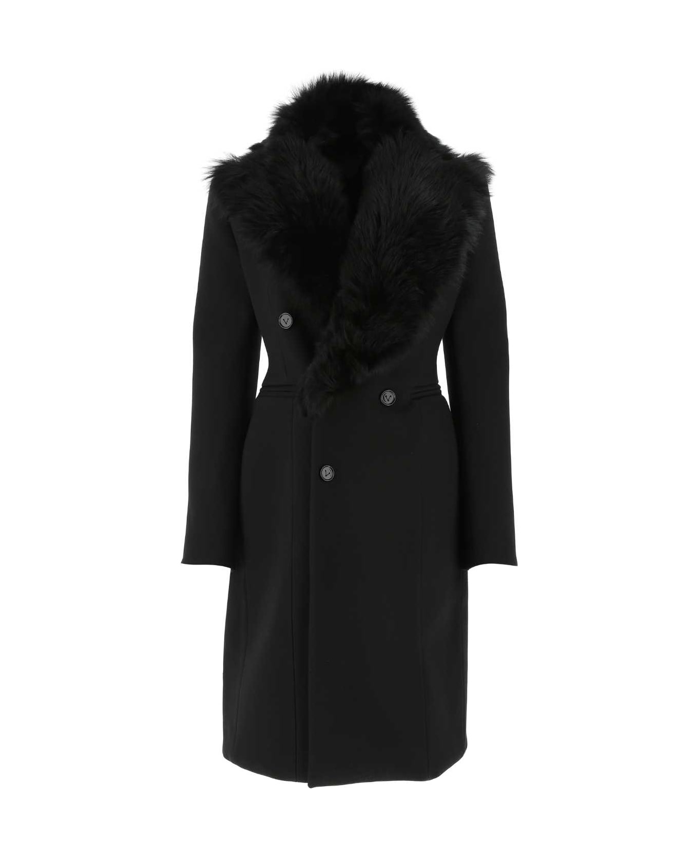 コート BOTTEGA VENETA Black Stretch Acrylic Blend Coat Bottega Veneta Black Stretch Acrylic Blend Coat | italist