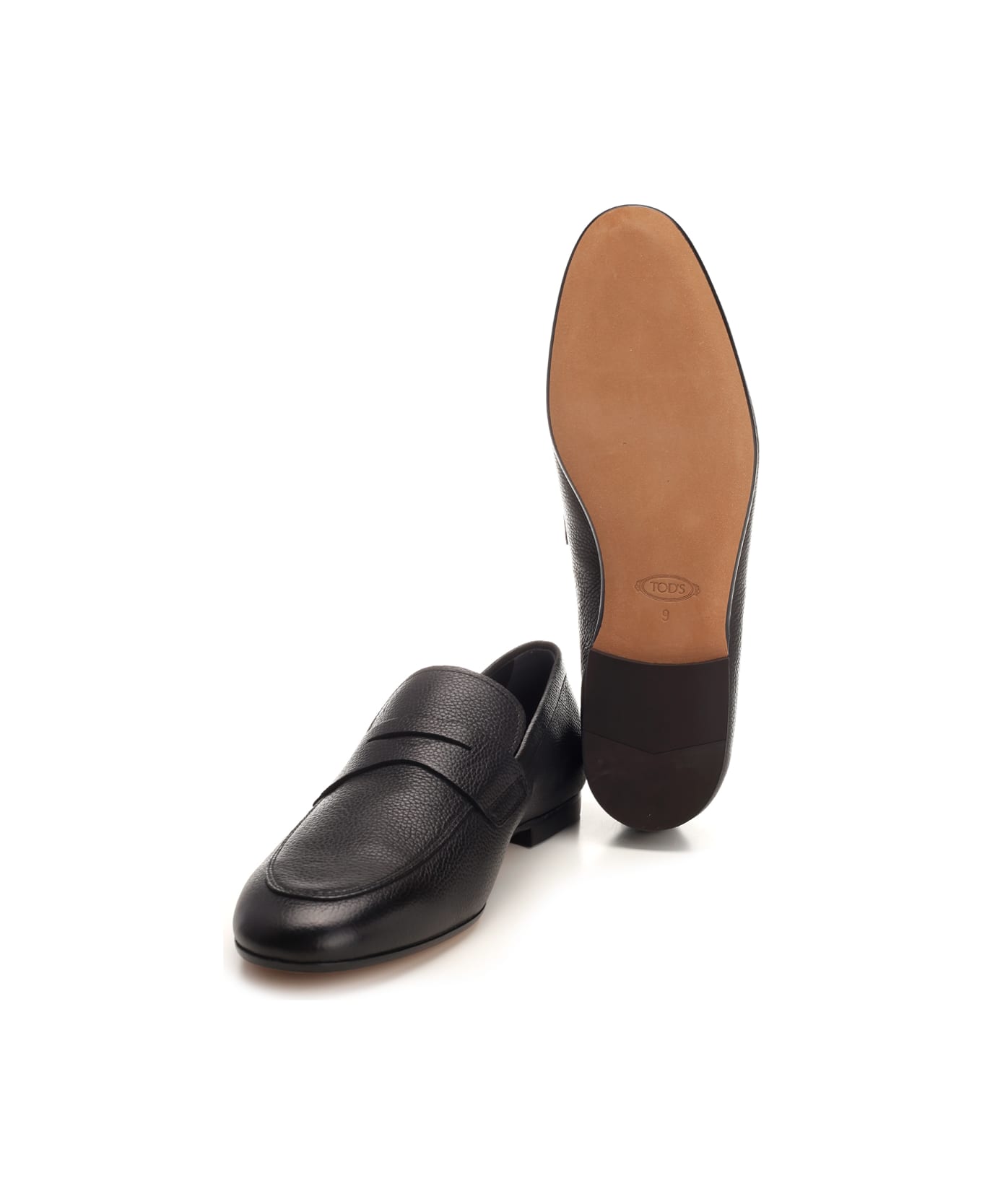 Tod's Leather Loafers - Black ローファー＆デッキシューズ