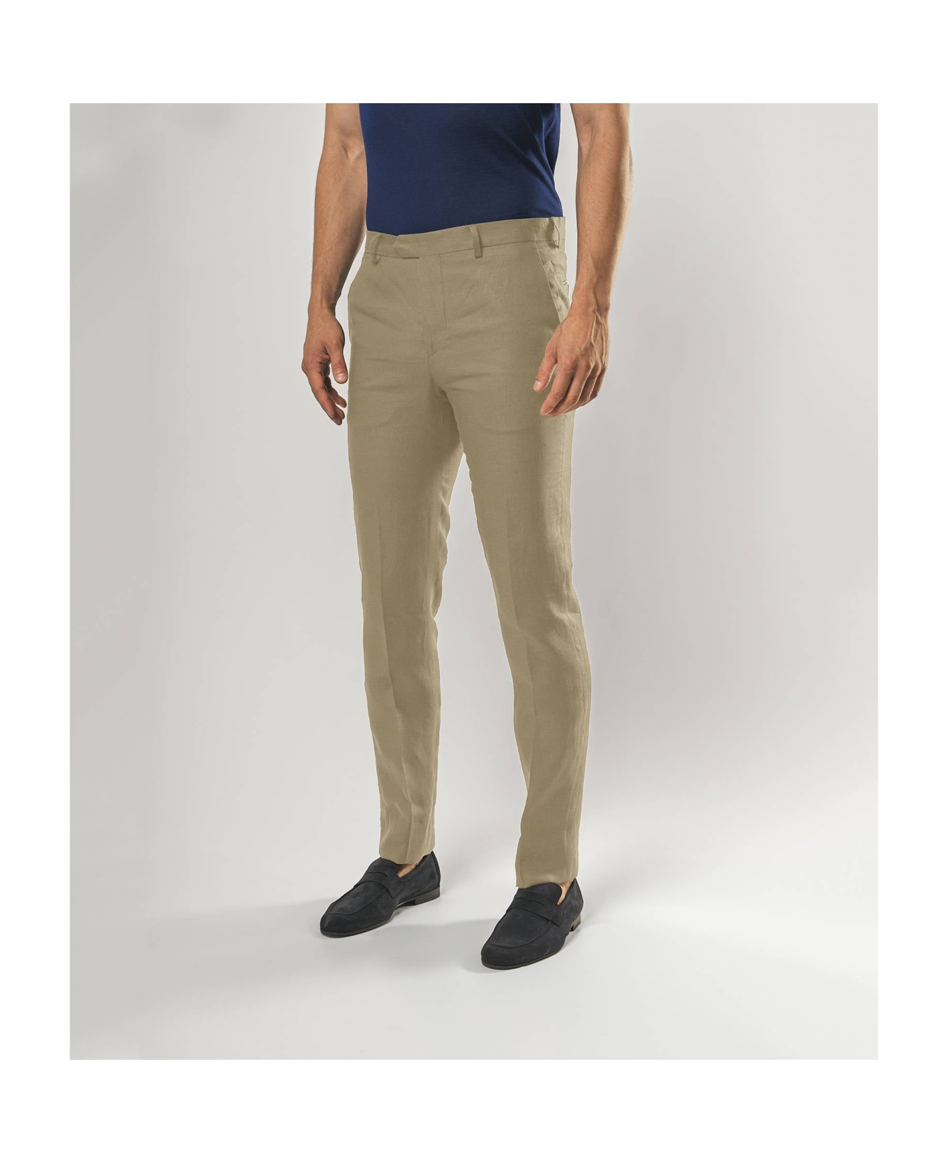 Larusmiani Velvet Trousers Howard Pants - Beige