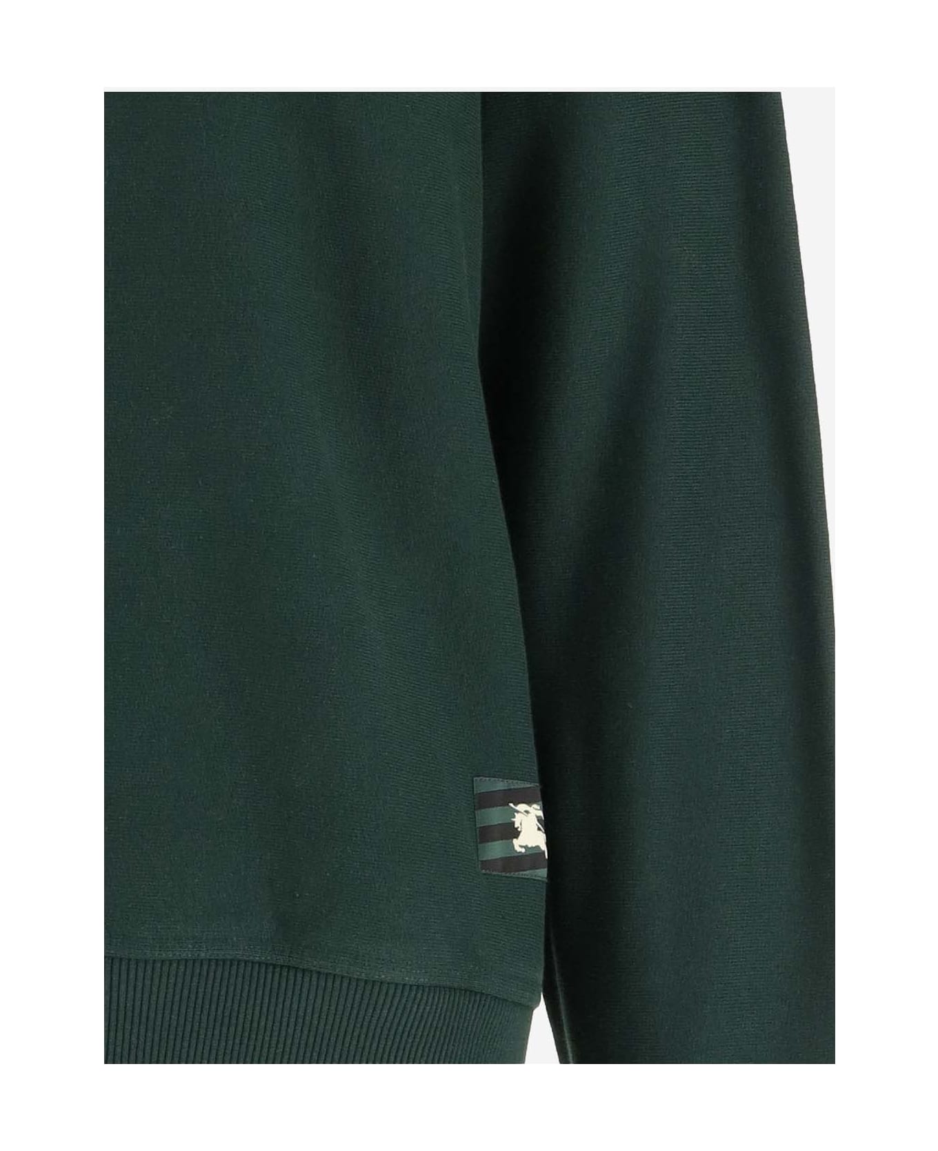 Burberry Cotton Sweatshirt With Logo - Green フリース