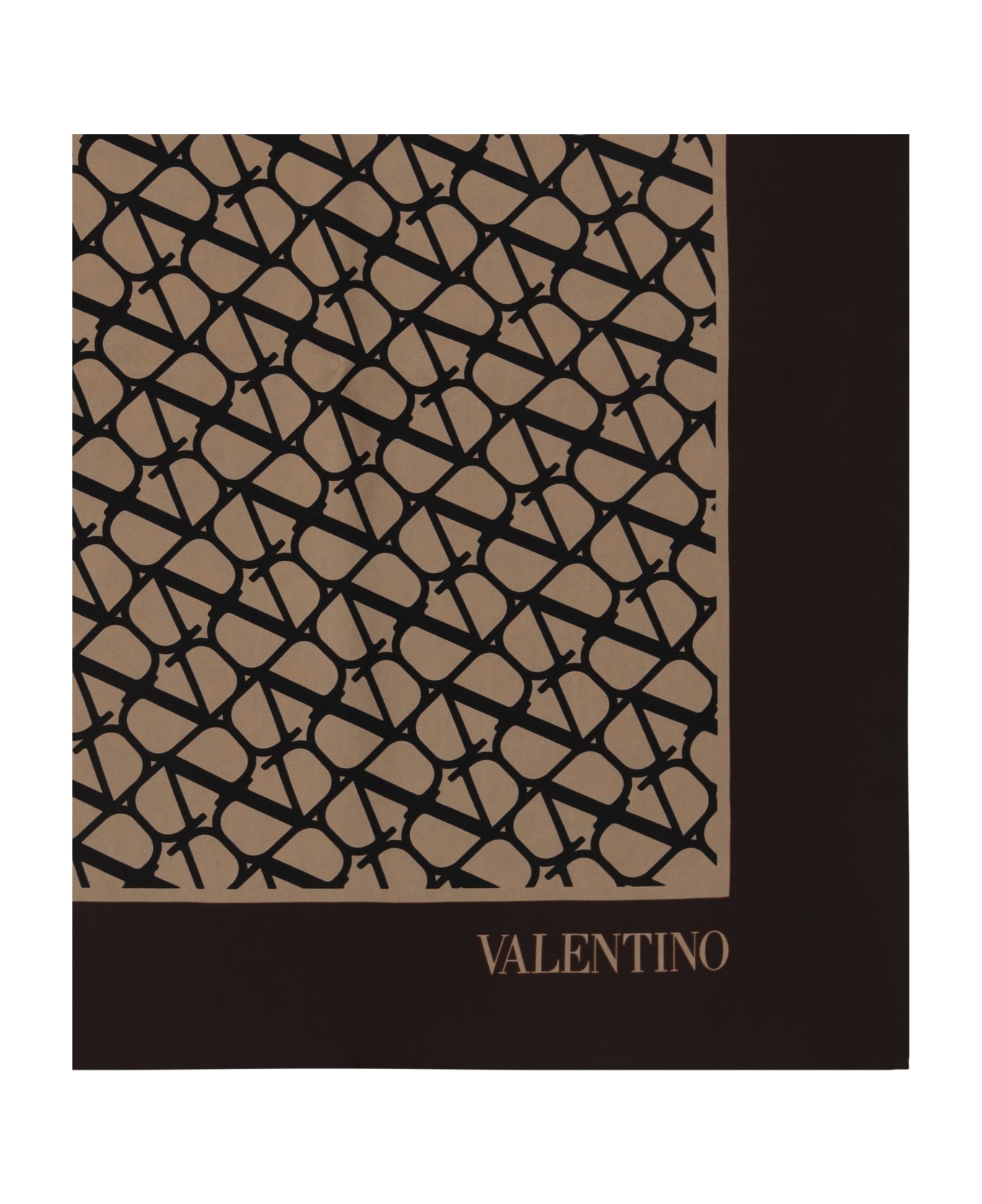Valentino Garavani Toile Iconographe Scarf - Beige/nero/tabacco スカーフ＆ストール