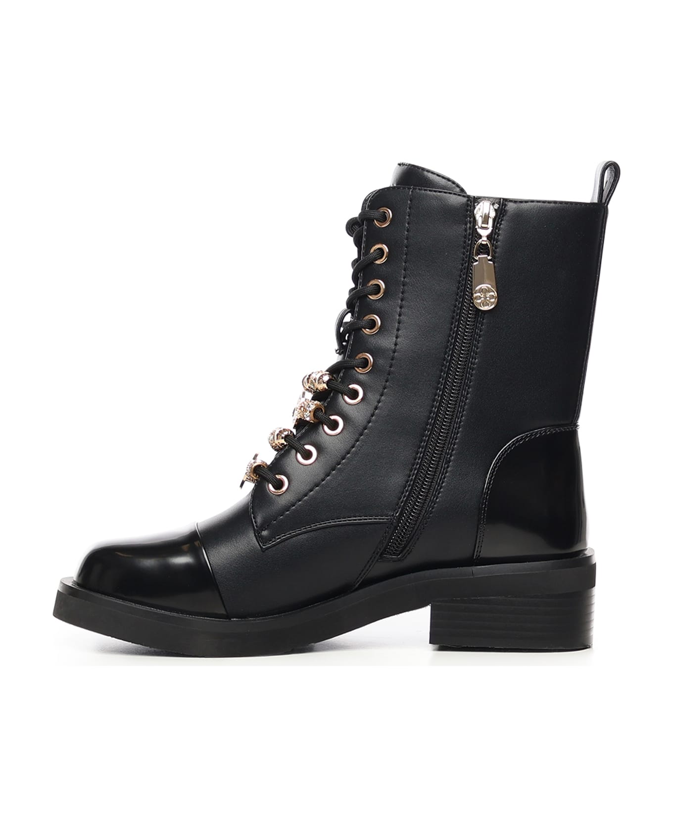 V73 Margot Combat Boots - Black