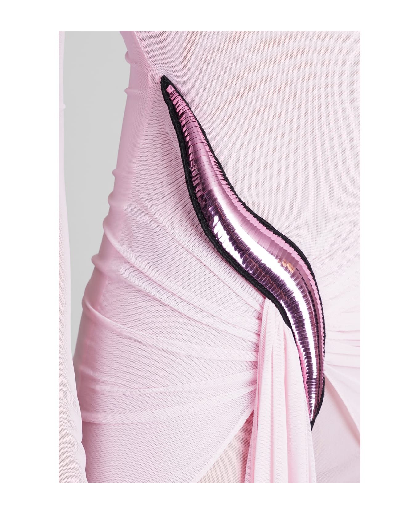 David Koma Dress In Rose-pink Polyamide ワンピース＆ドレス