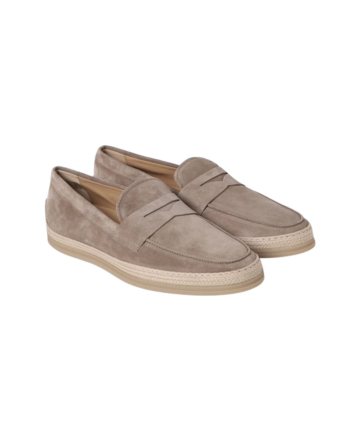 Tod's Suede Moccasins - Beige ローファー＆デッキシューズ