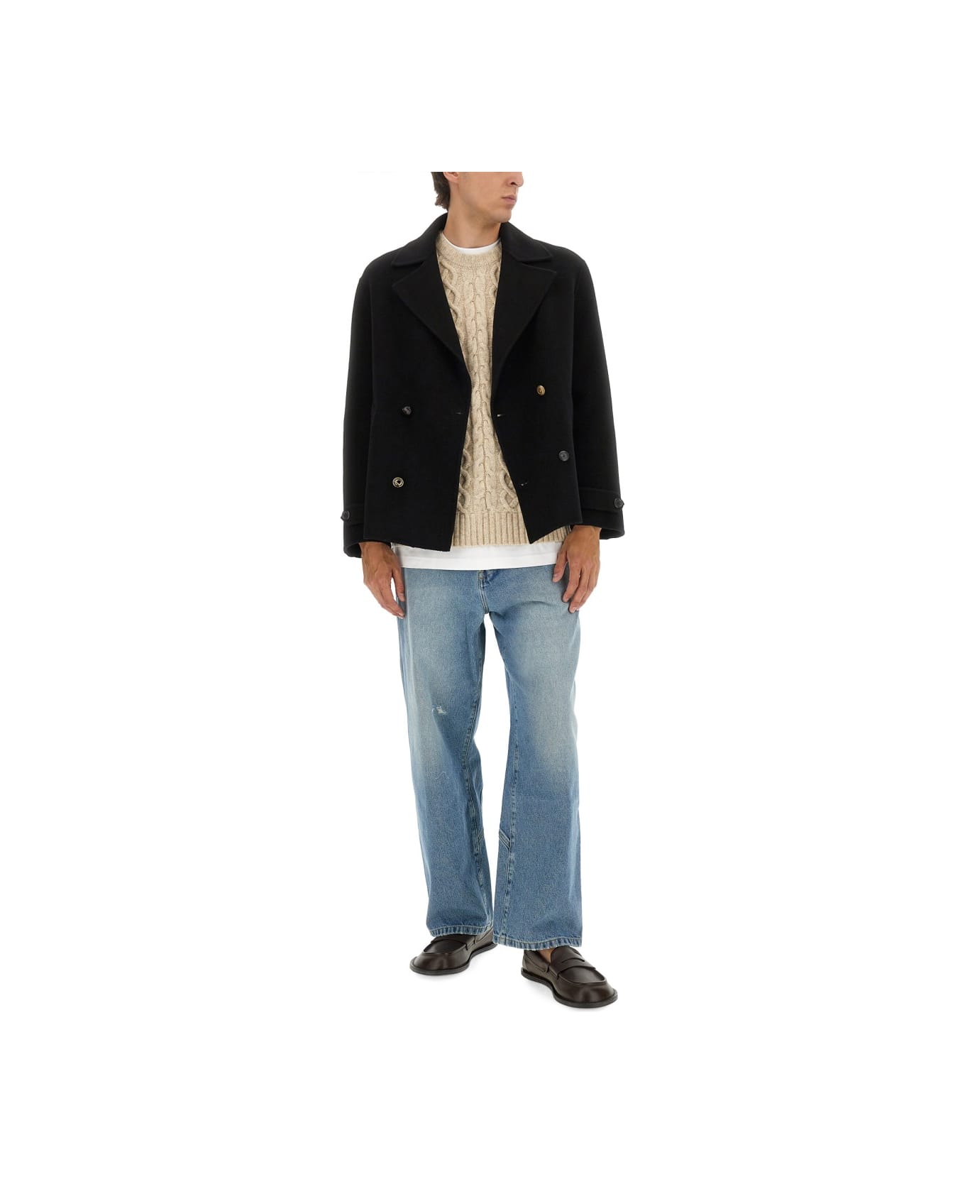 Moschino Double-breasted Jacket - BLACK