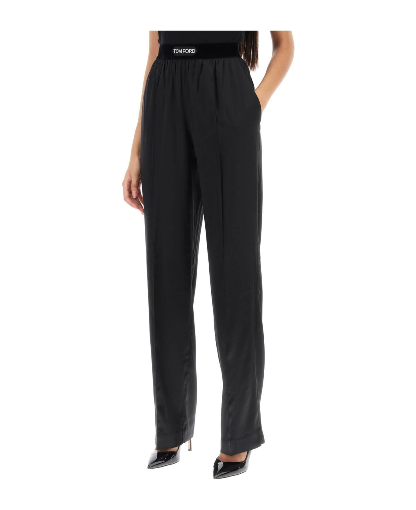Tom Ford Satin Trousers - black