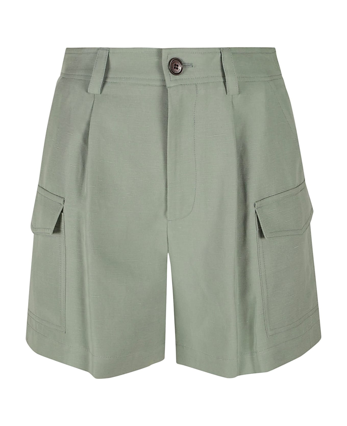 Woolrich Patched Side Pockets Shorts - Sage
