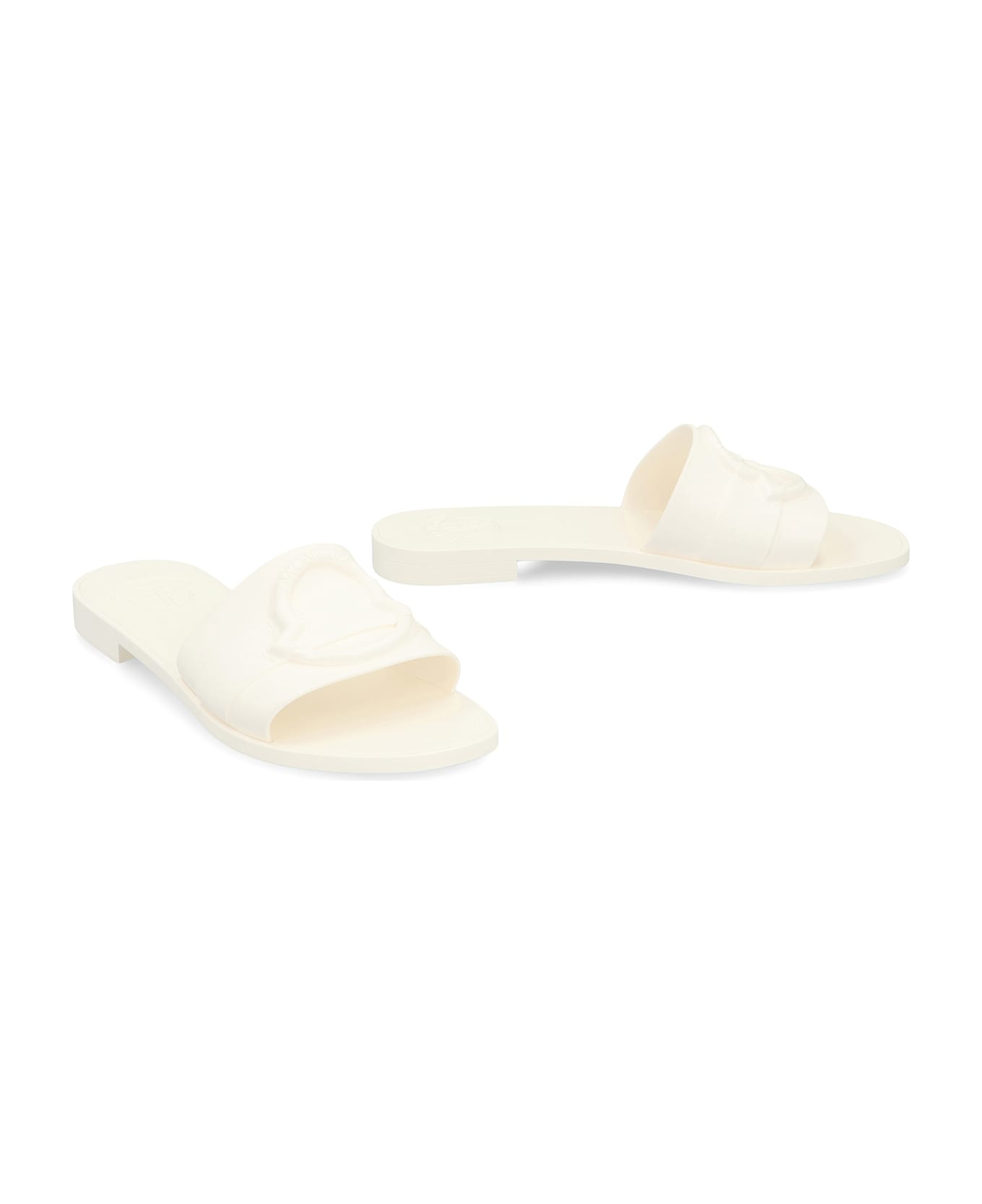 Moncler Mon Rubber Slides - White