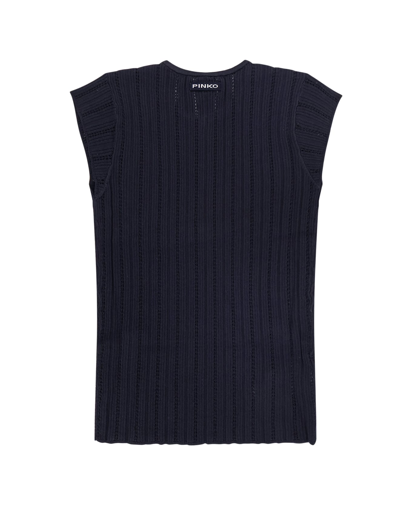 Pinko Tofane Ribbed Viscose Blend Sweater - Blue