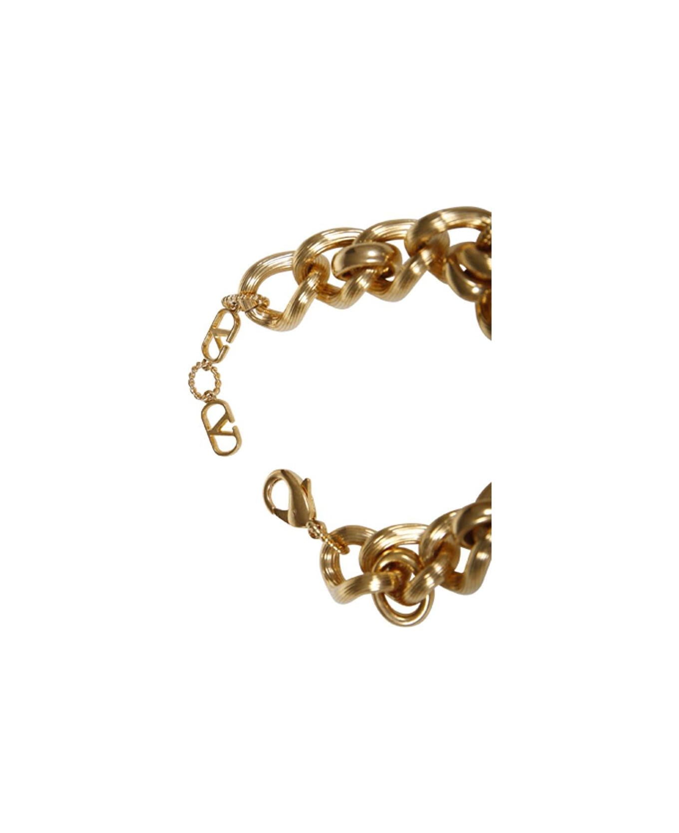 Valentino Garavani Vlogo Signature Curb Chain Bracelet - Golden