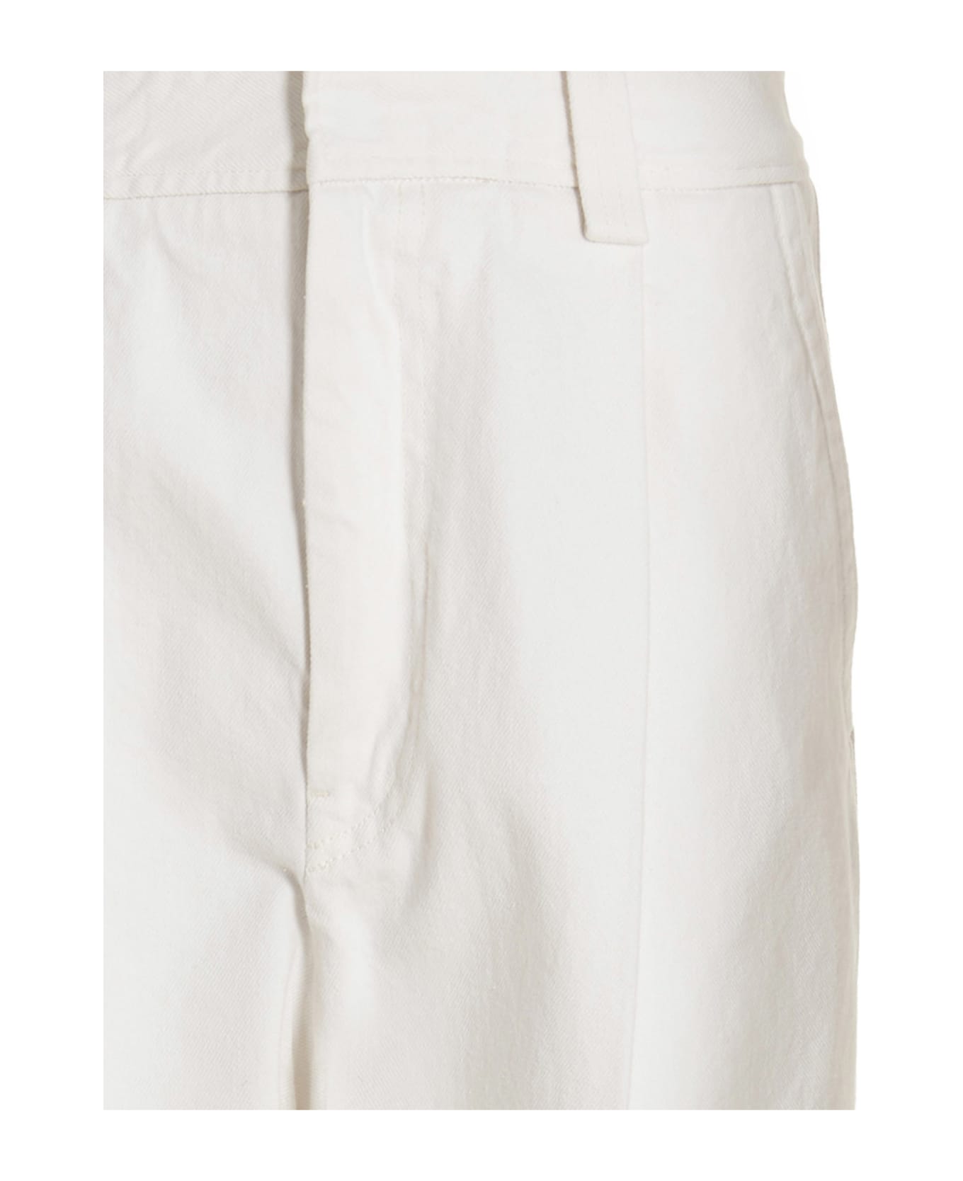 Ermenegildo Zegna Pin Tuck Jeans - White