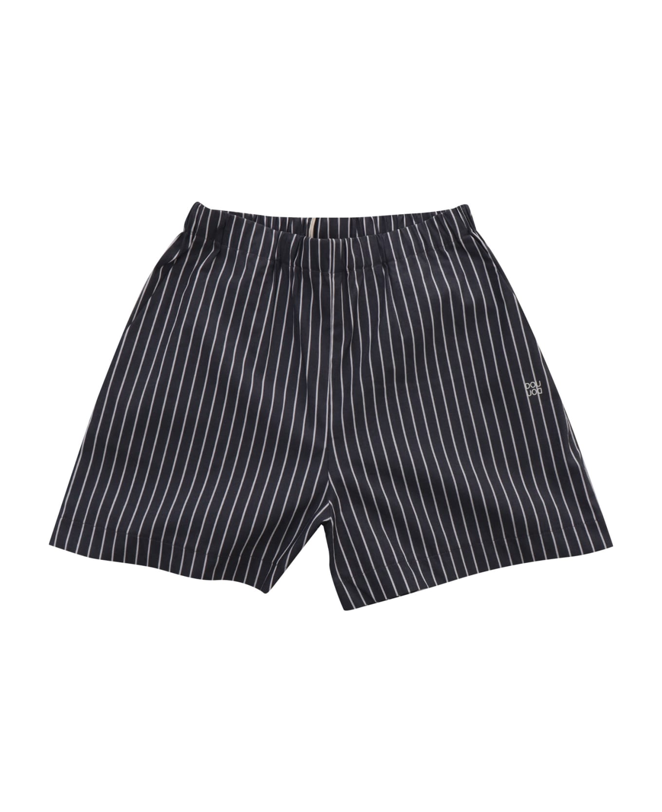 Douuod Black Striped Shorts - BLACK ボトムス