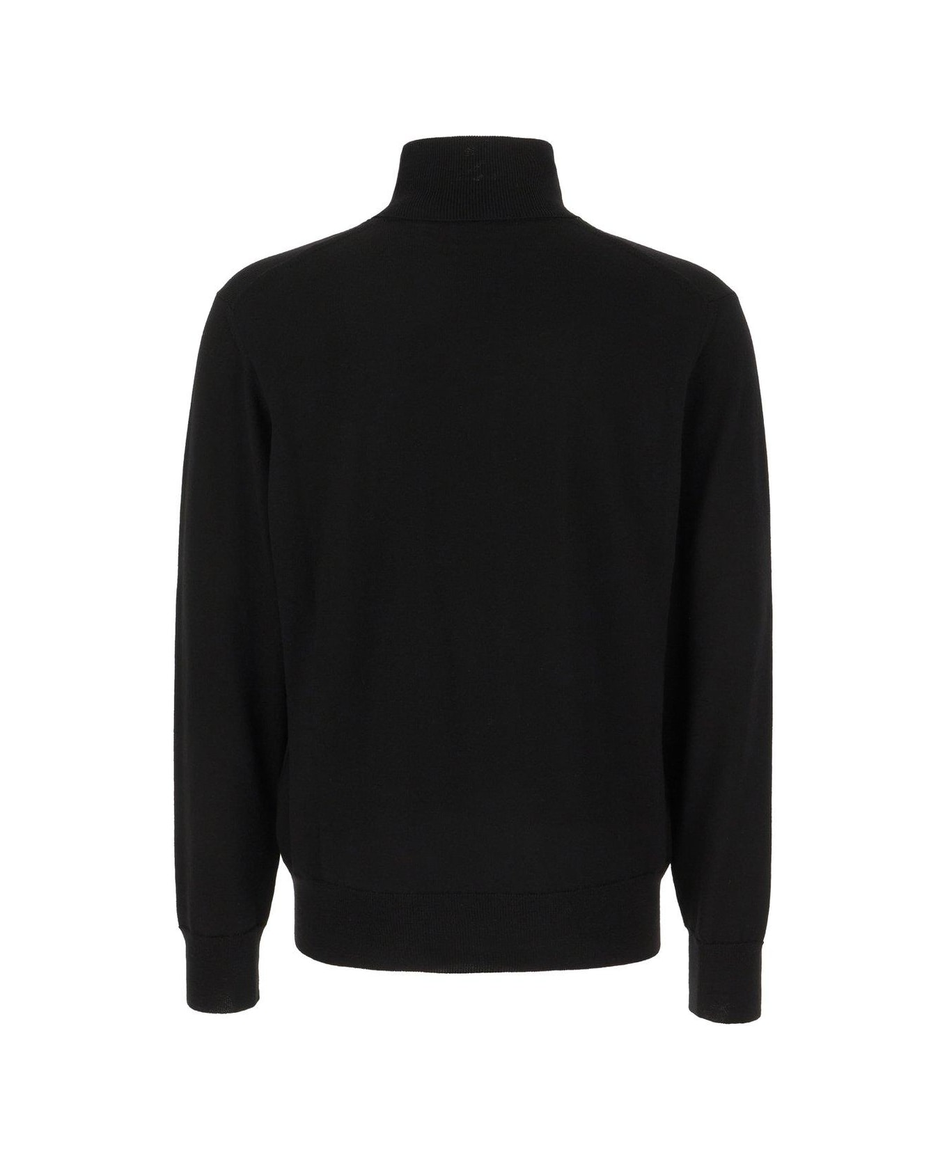 Etro Pegaso Embroidered Turtleneck Jumper - NERO