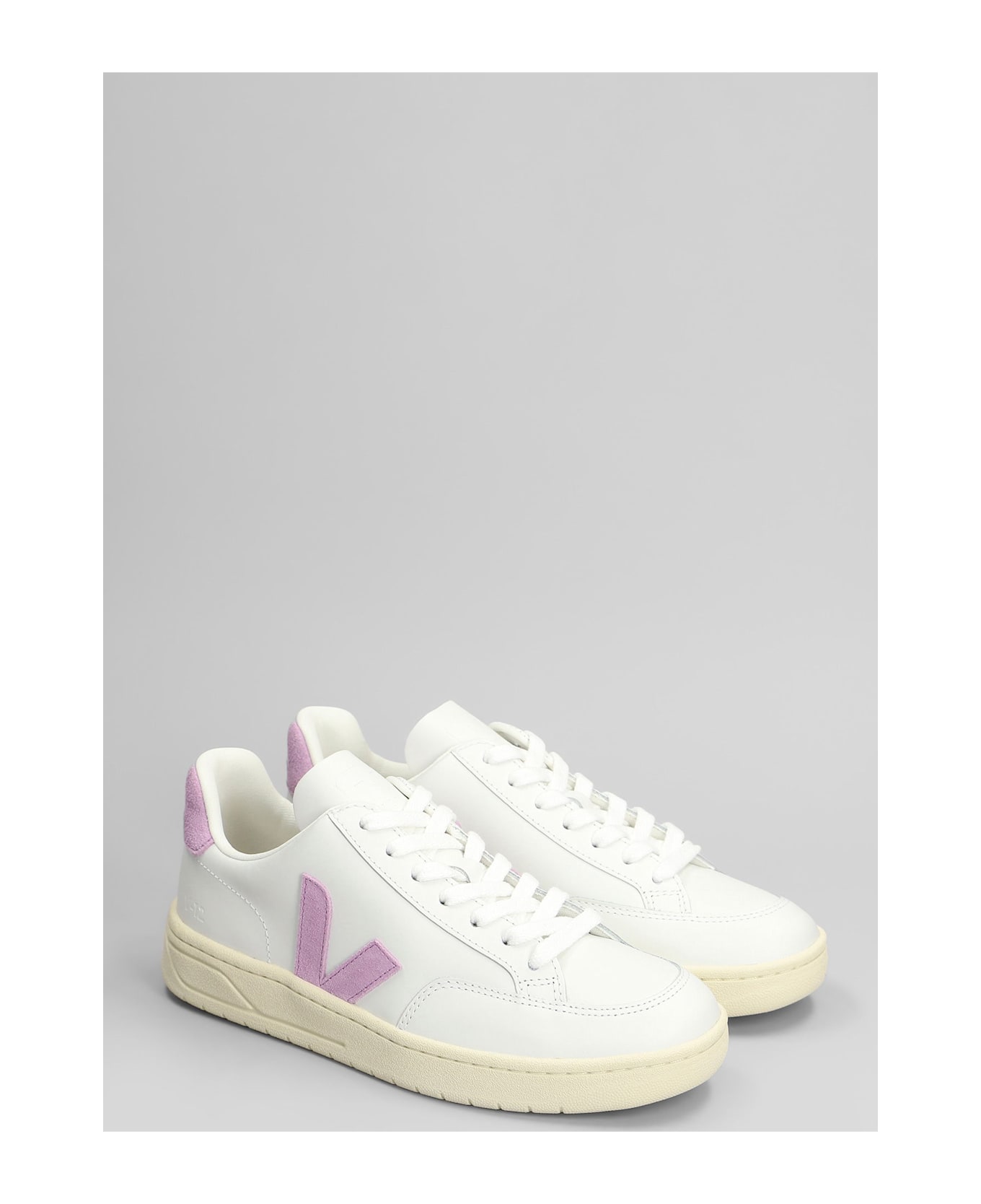 Veja V-12 Sneakers In White Leather - white
