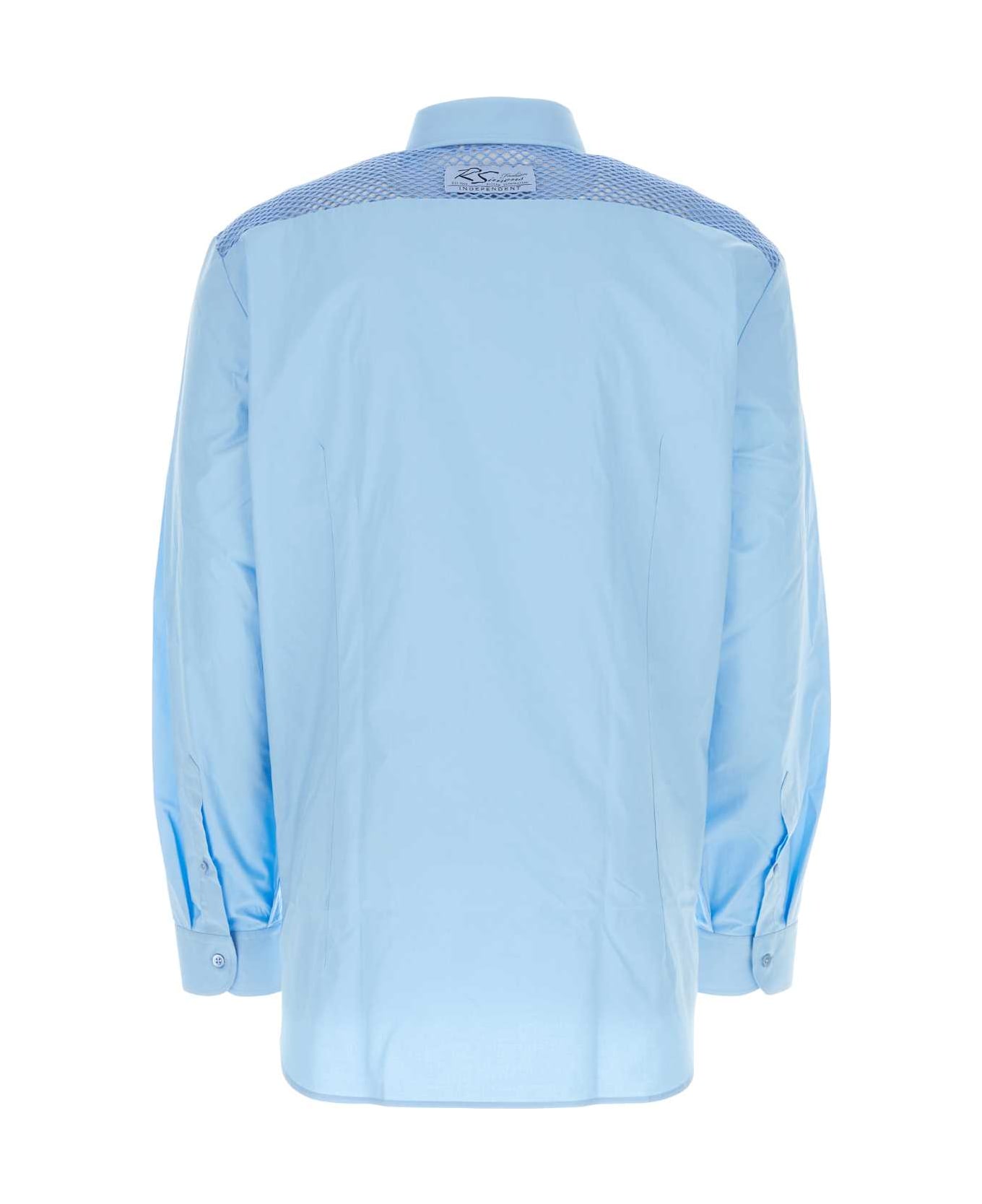 Raf Simons Light-blue Poplin Oversize Shirt - Blue