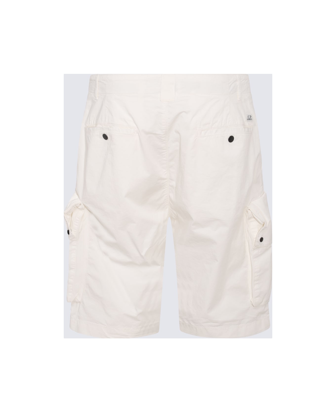 C.P. Company Gauze White Cotton Cargo Shorts - GAUZEWHITE