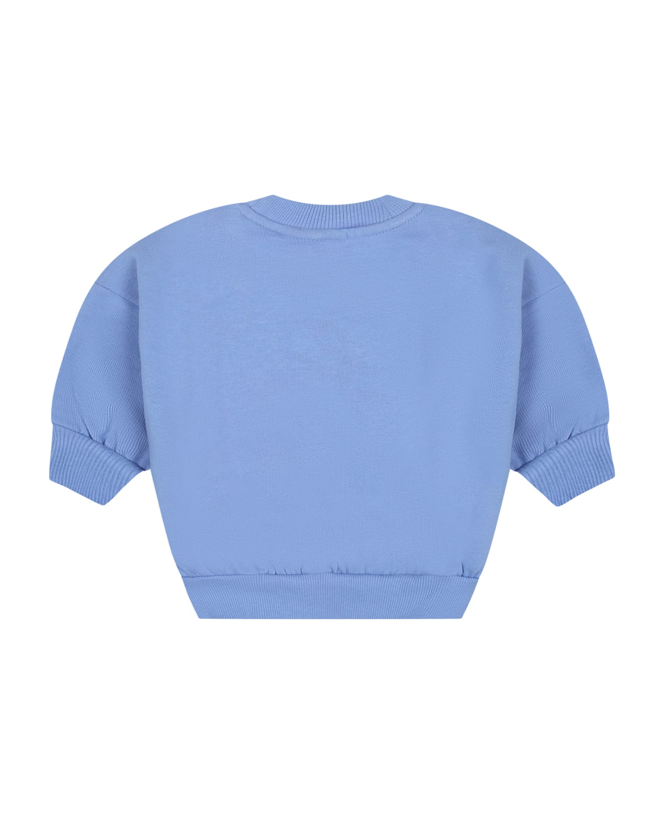 Mini Rodini Light Blue Sweatshirt For Baby Kids With Dog - Light Blue