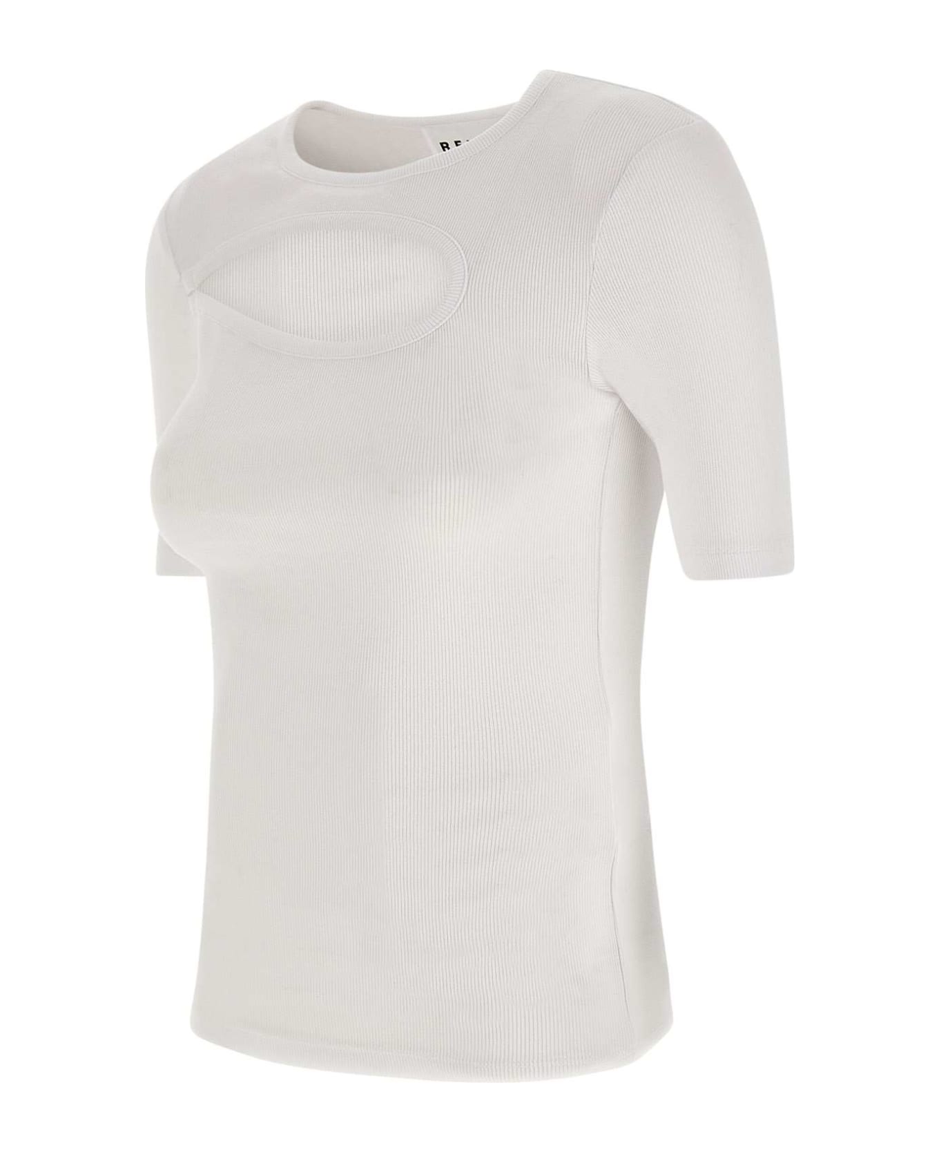 REMAIN Birger Christensen Cotton Jersey T-shirt - WHITE