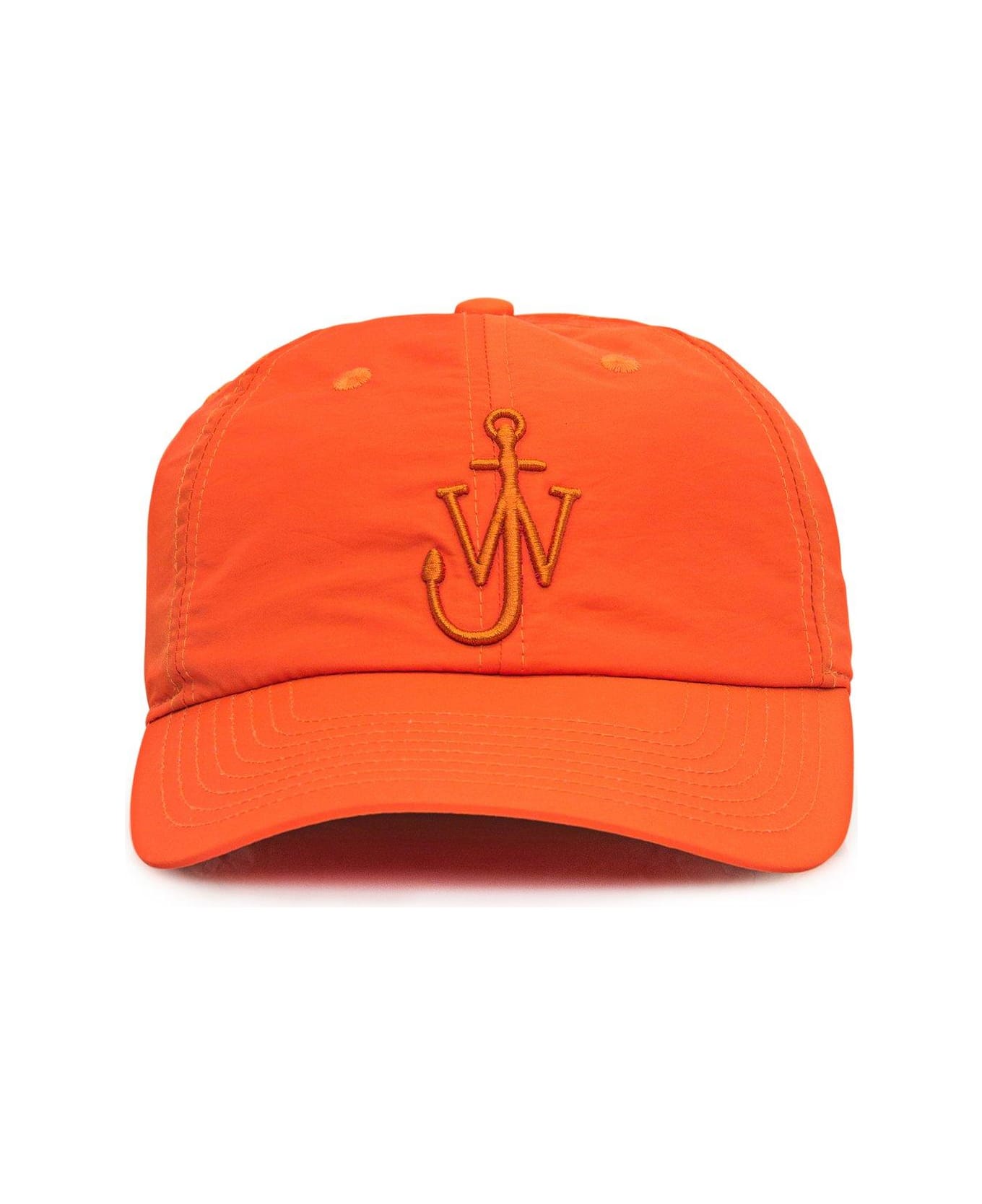 J.W. Anderson Logo Embroidered Stripe Hat - Orange