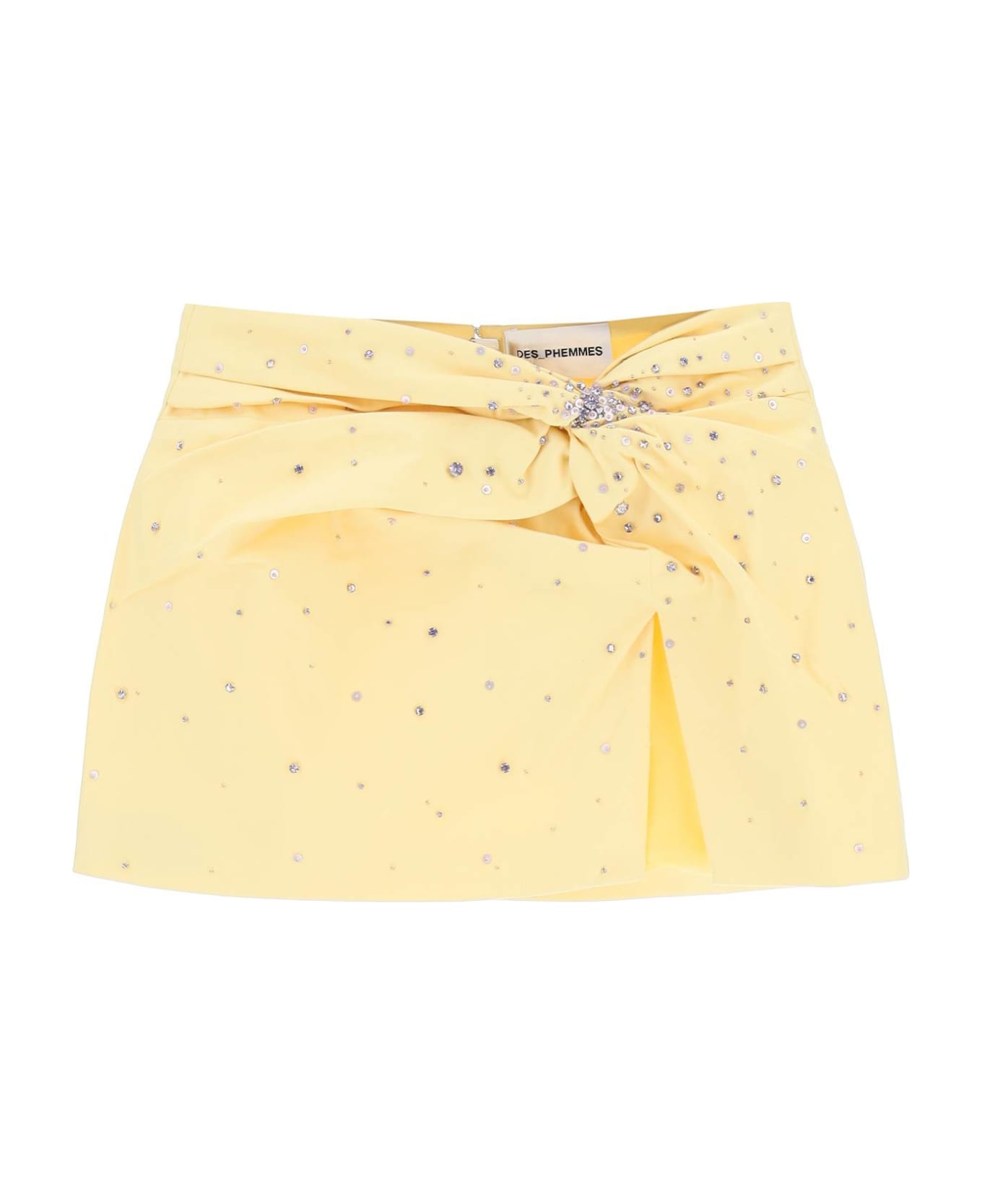 Des Phemmes Mini Skirt With Crystals - BANANA (Yellow) スカート