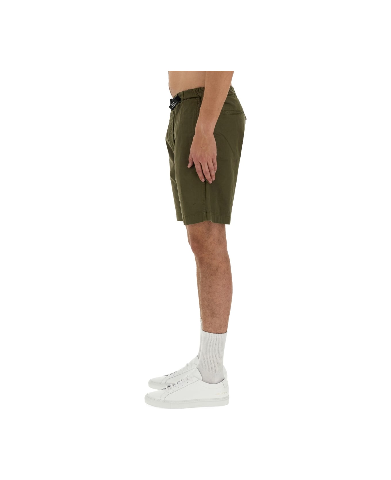 Woolrich Cotton Bermuda Shorts - GREEN ショートパンツ
