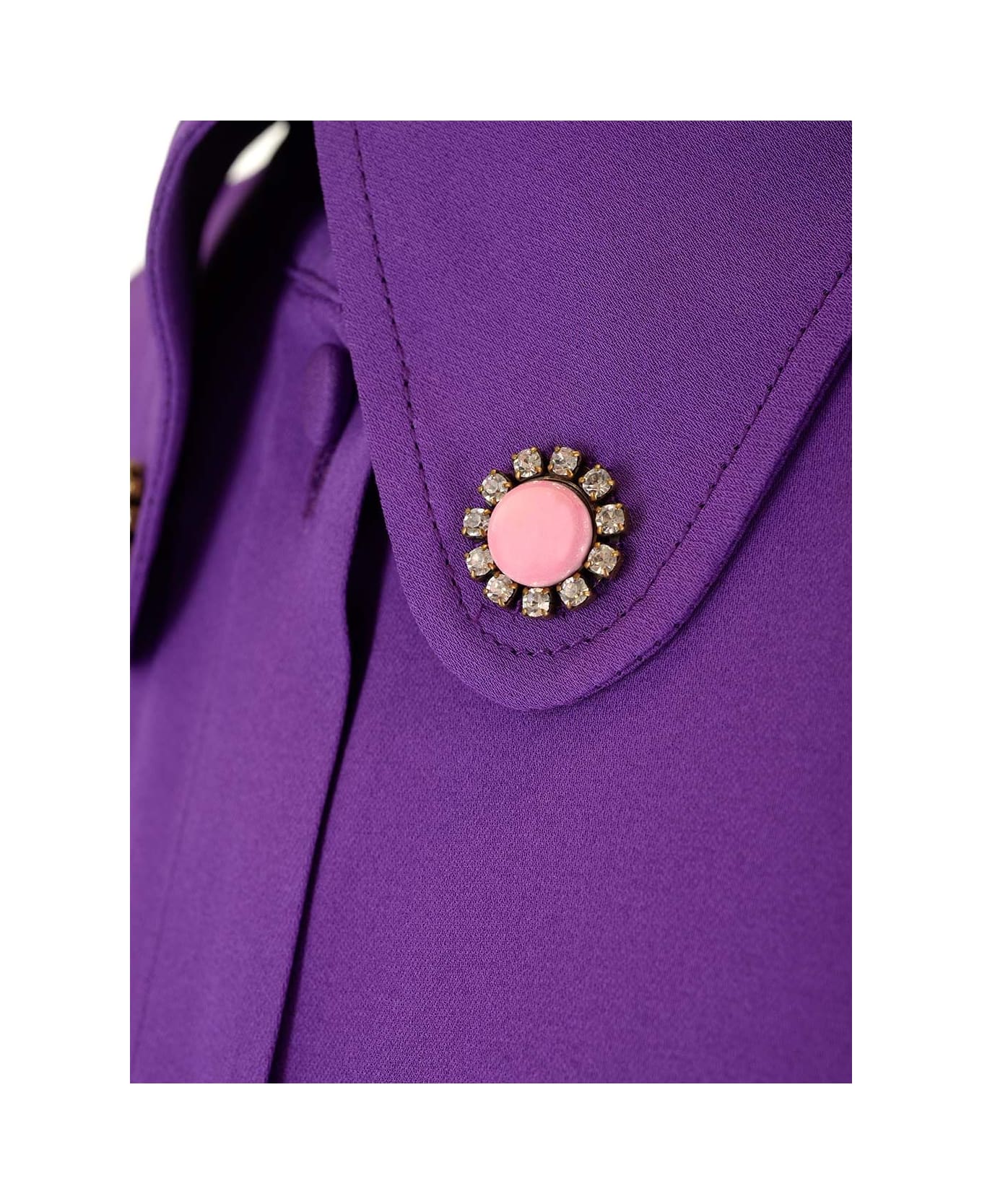 Valentino Garavani Silk Georgette Shirt - Violet