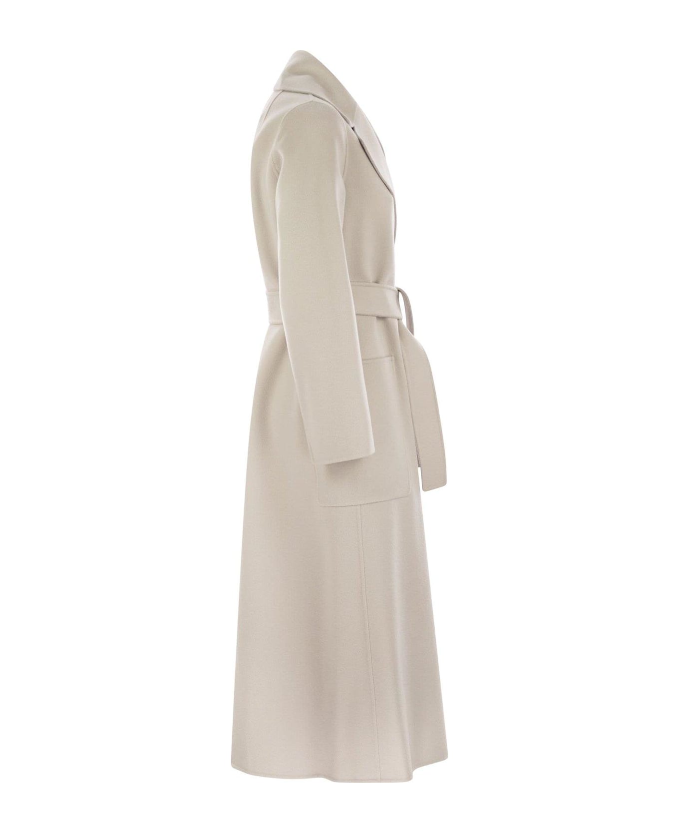 
S Max Mara Belted Long-sleeved Coat - Grey