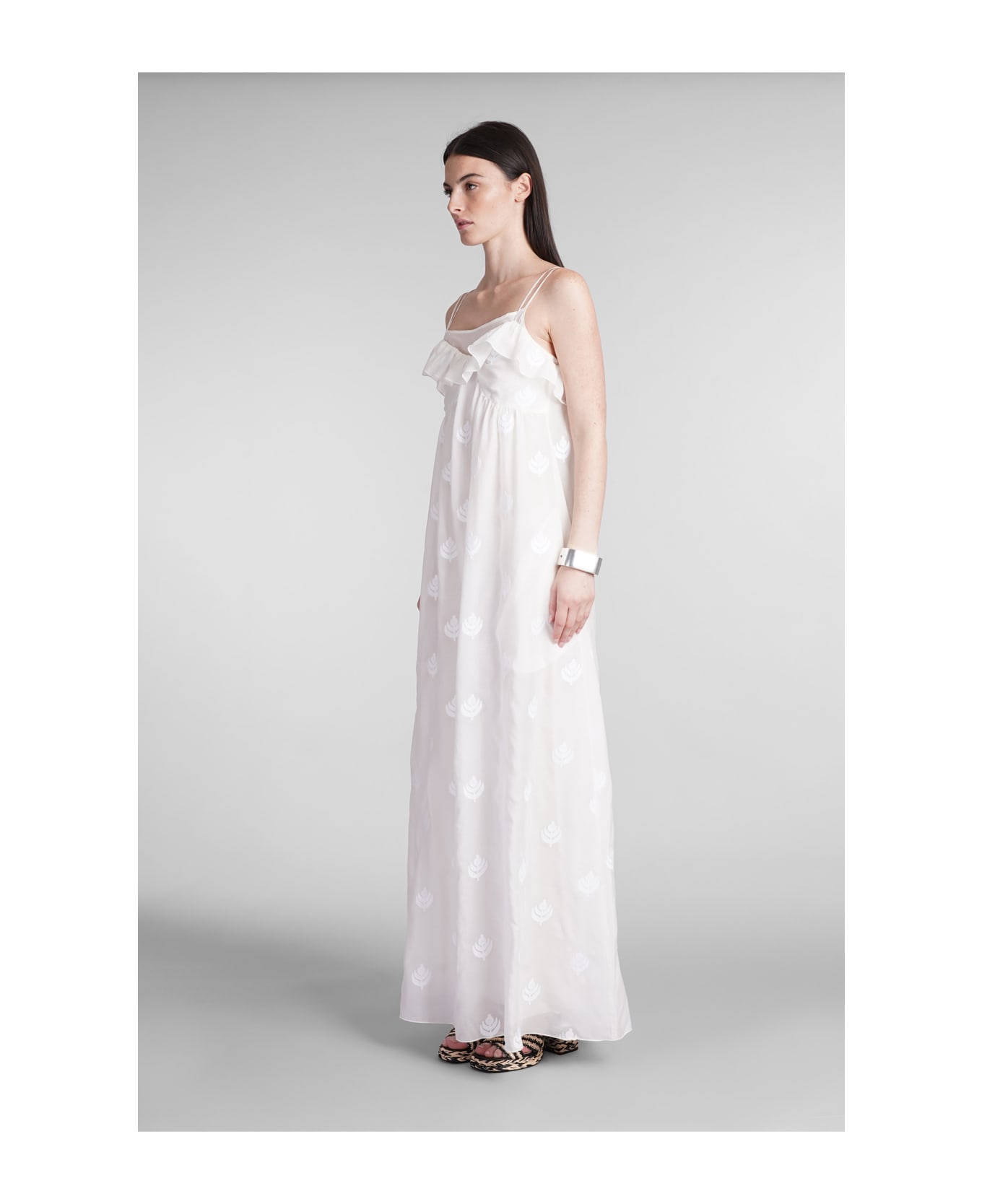 Holy Caftan Amore Lev Dress In White Cotton - white