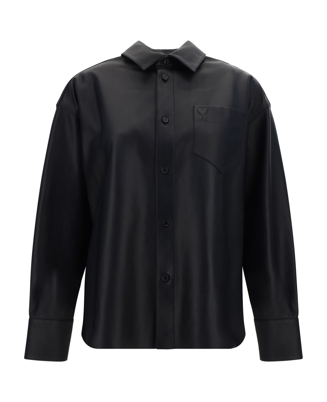 Ami Alexandre Mattiussi Leather Shirt - Black シャツ