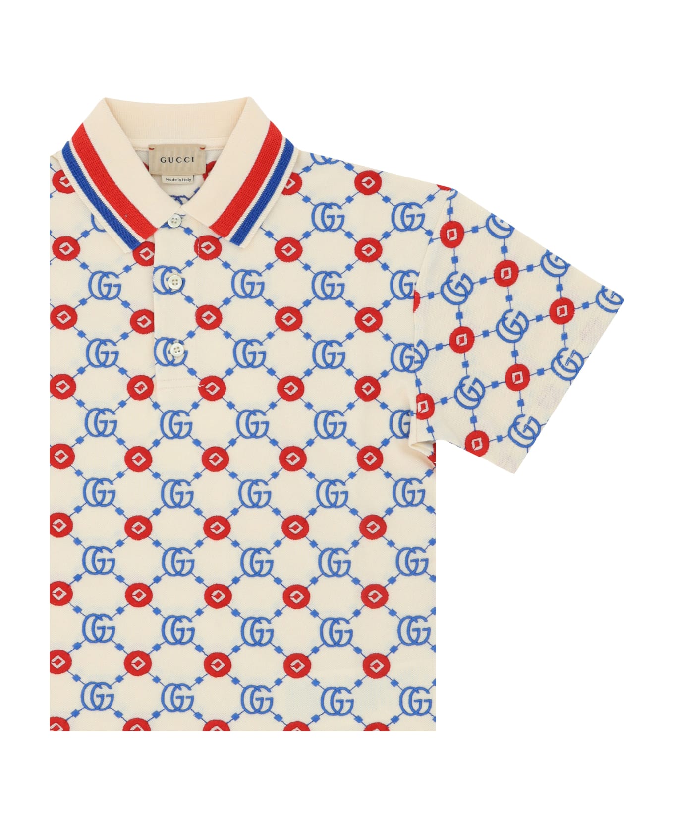 Gucci Polo Shirt For Boy - WHITE Tシャツ＆ポロシャツ