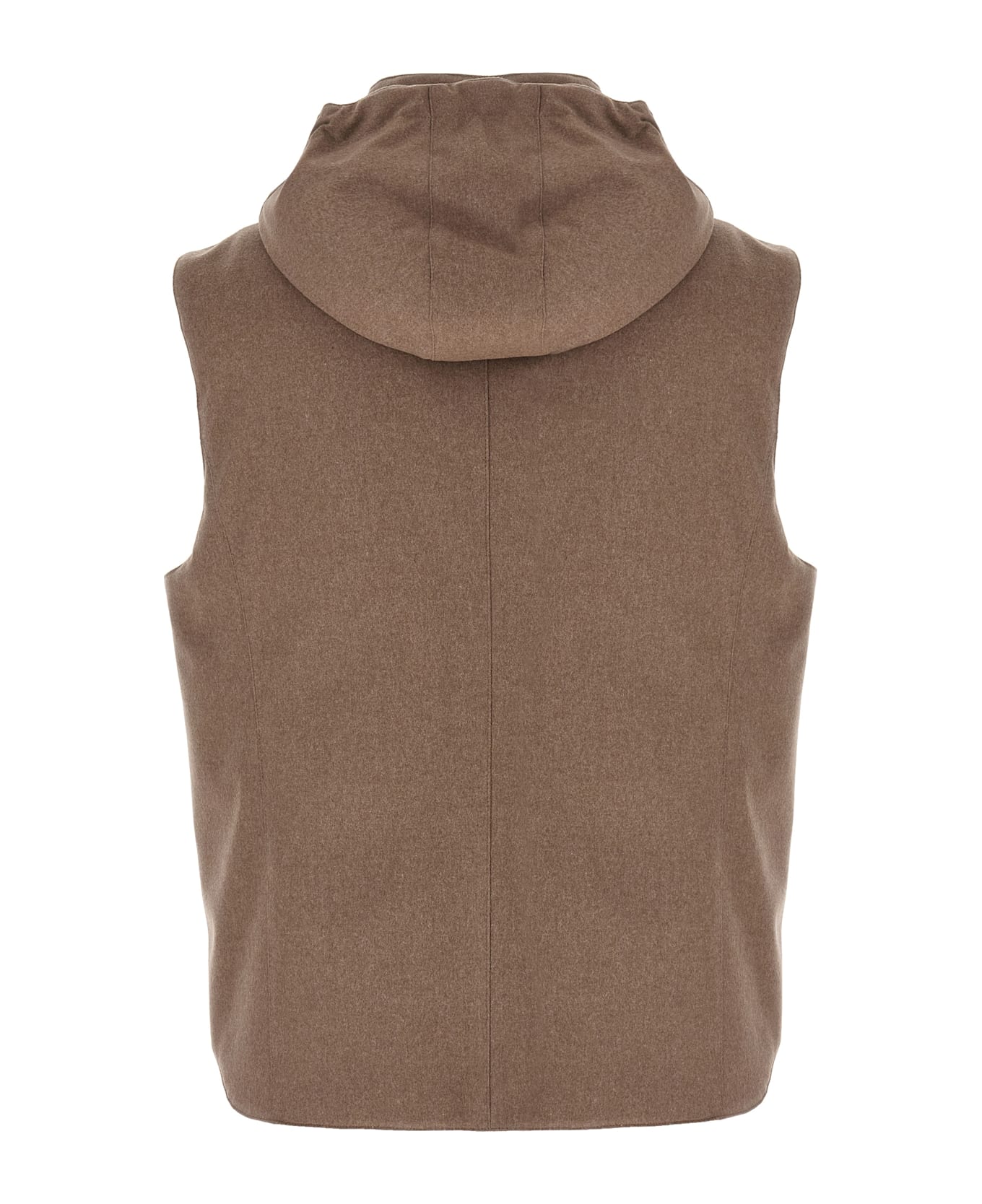 Brunello Cucinelli Padded Wool Vest - Beige