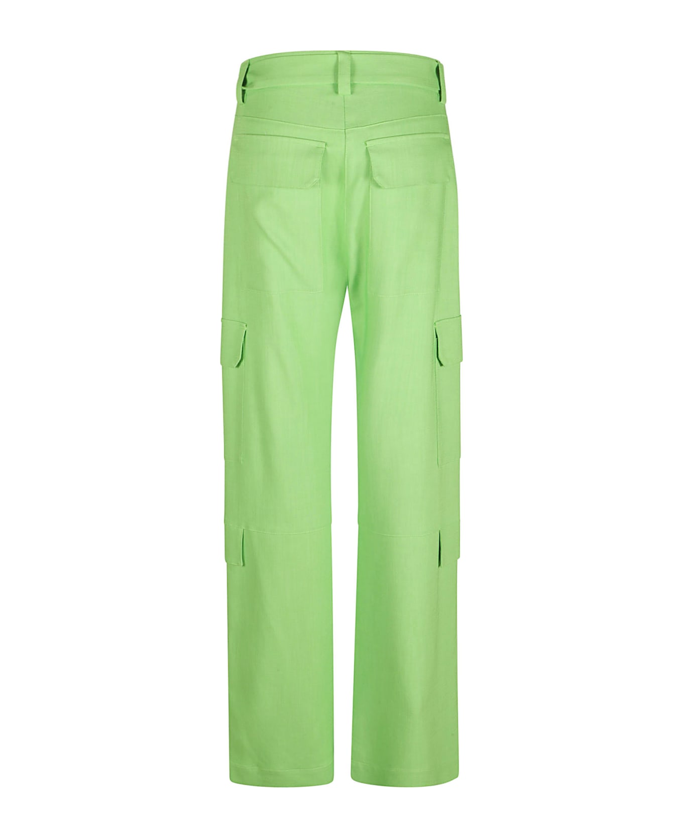 MSGM Belted Cargo Trousers - Acid Green