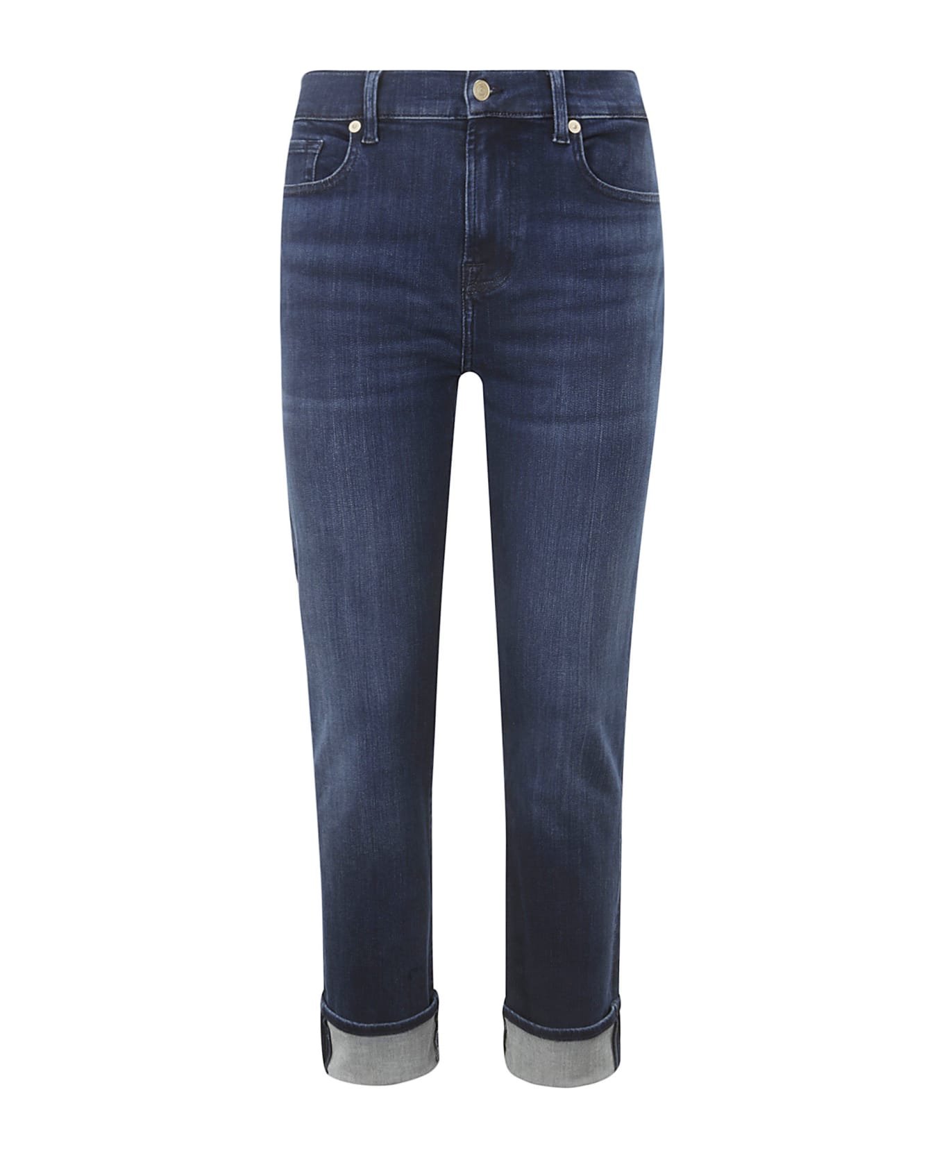 7 For All Mankind Relaxed Skinny Slim Illusion La Jolla - DARK BLUE