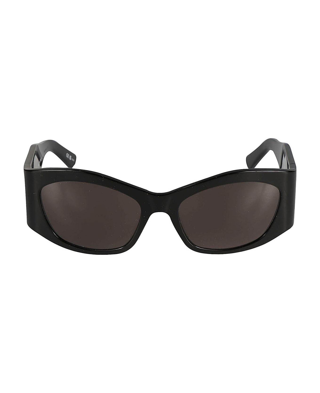 Balenciaga Eyewear Flat Temple Logo Sided Sunglasses - Nero/Grigio