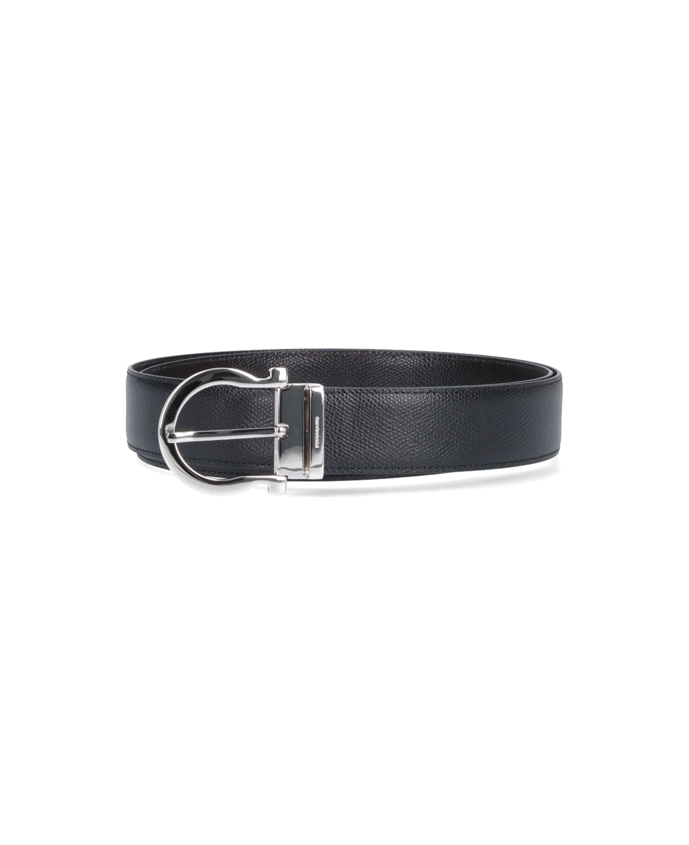 Ferragamo "gancini" Reversible Belt - Black   ベルト