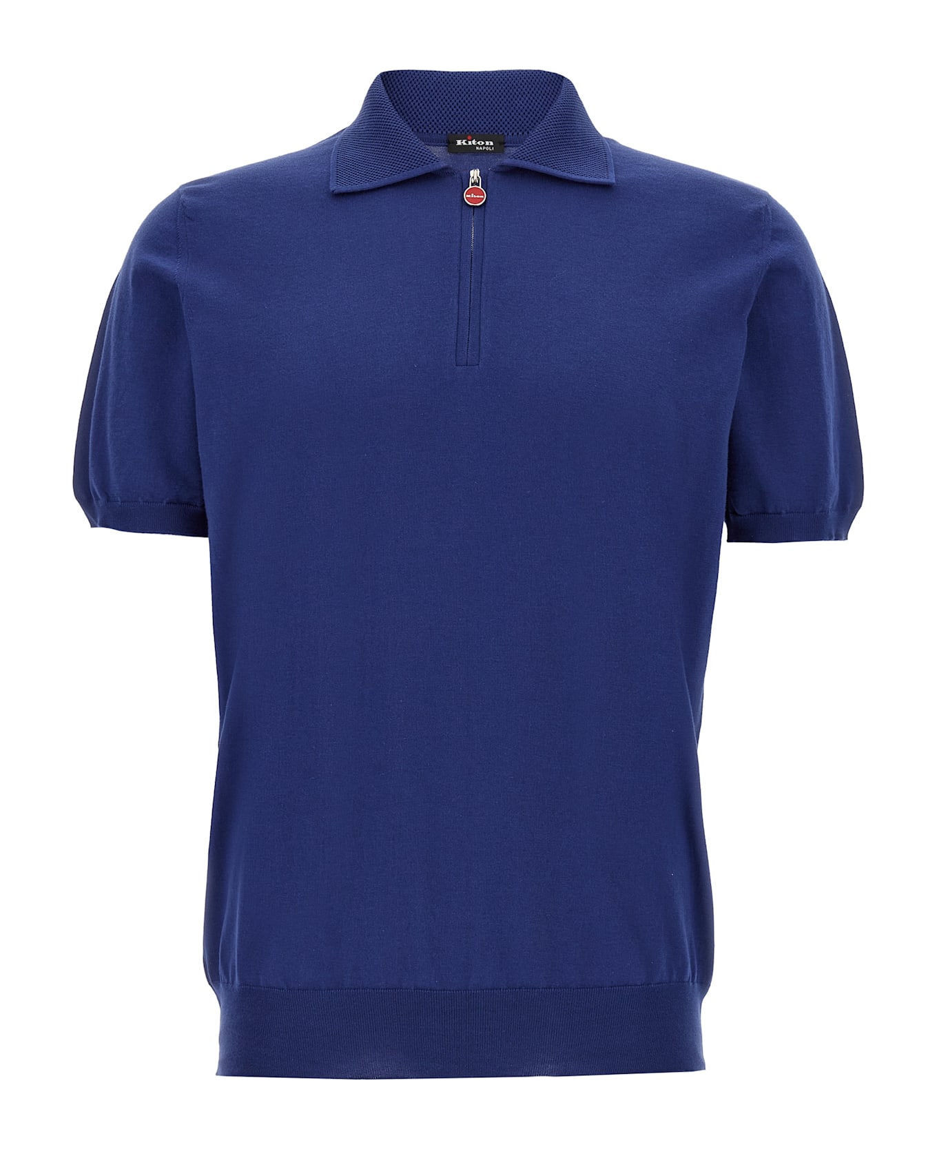 Kiton Honeycomb Polo Shirt - Blue ポロシャツ