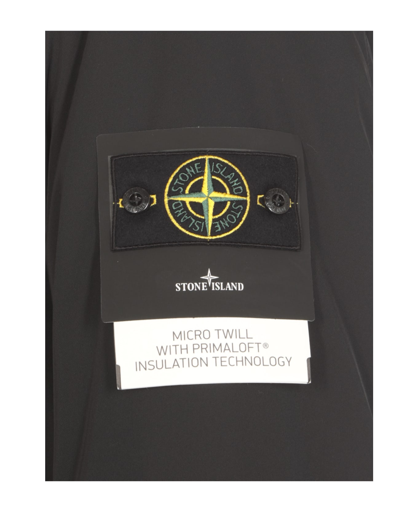 Stone Island Jacket With Logo - Nero