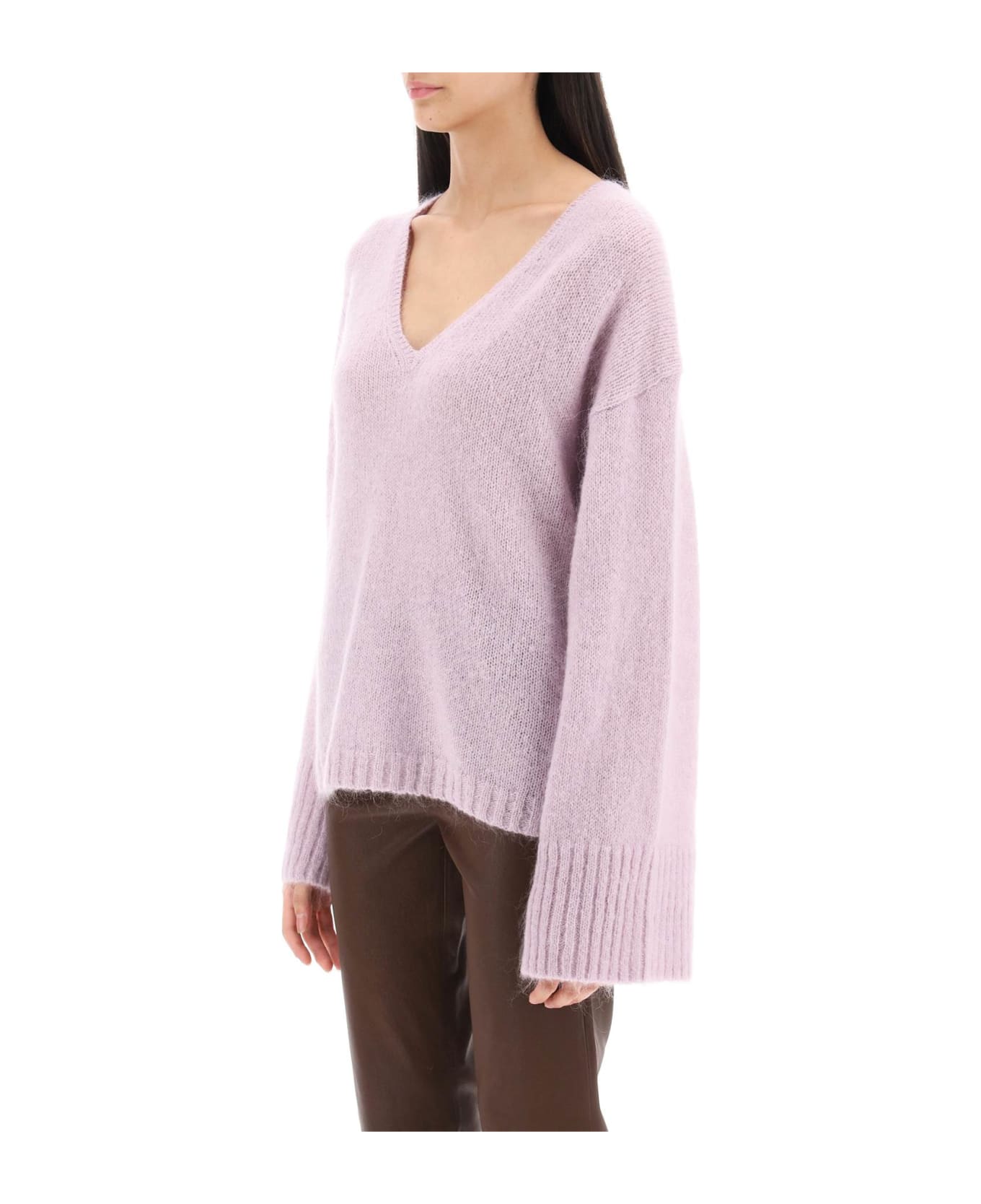 By Malene Birger Wool And Mohair Cimone Sweater - L Pastel Violet
