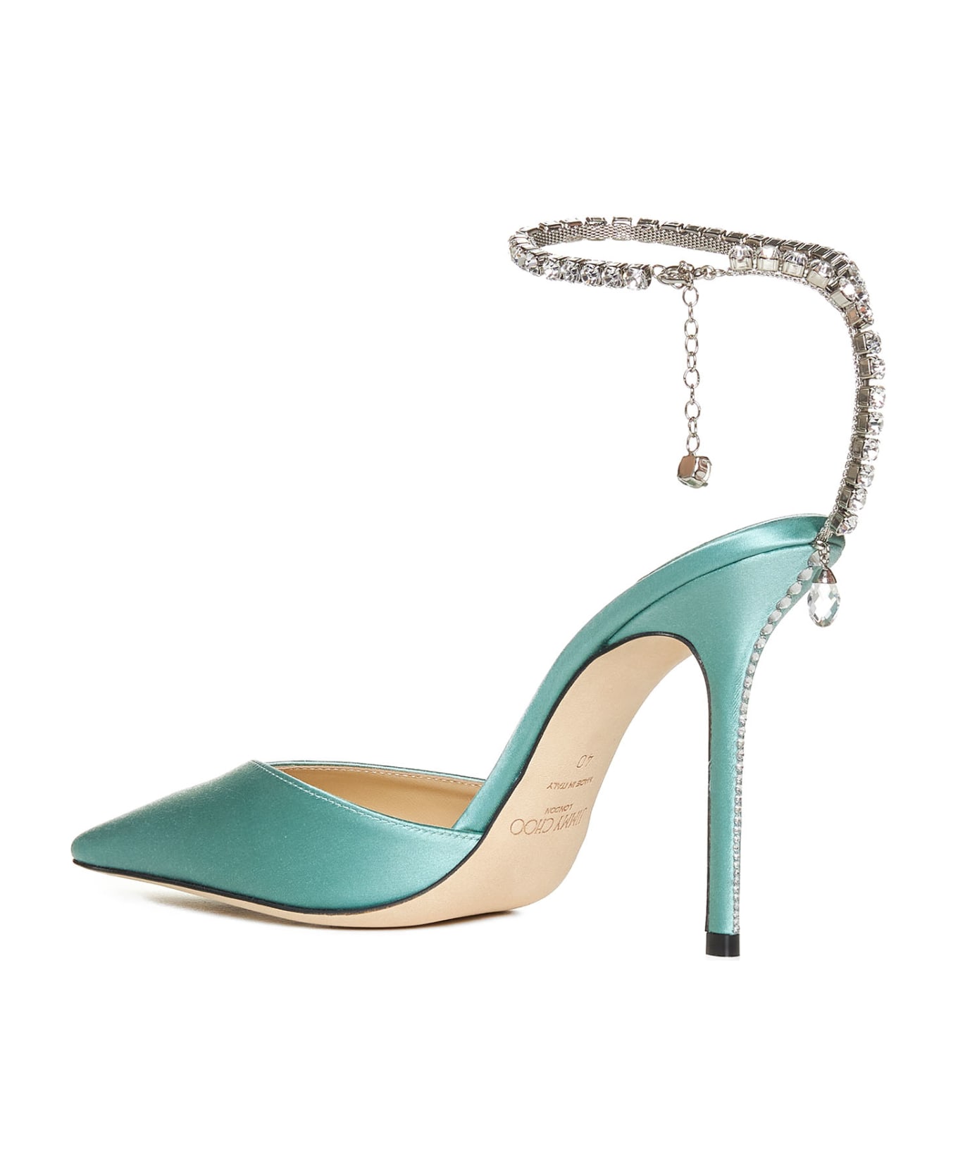 Jimmy Choo High-heeled shoe - Smoke green/crystal