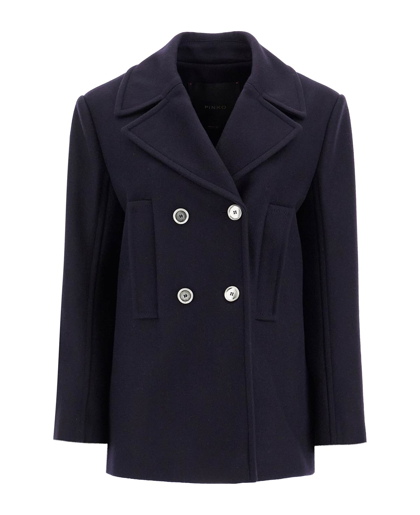 Pinko Canada Double-breasted Coat - Marine Blue