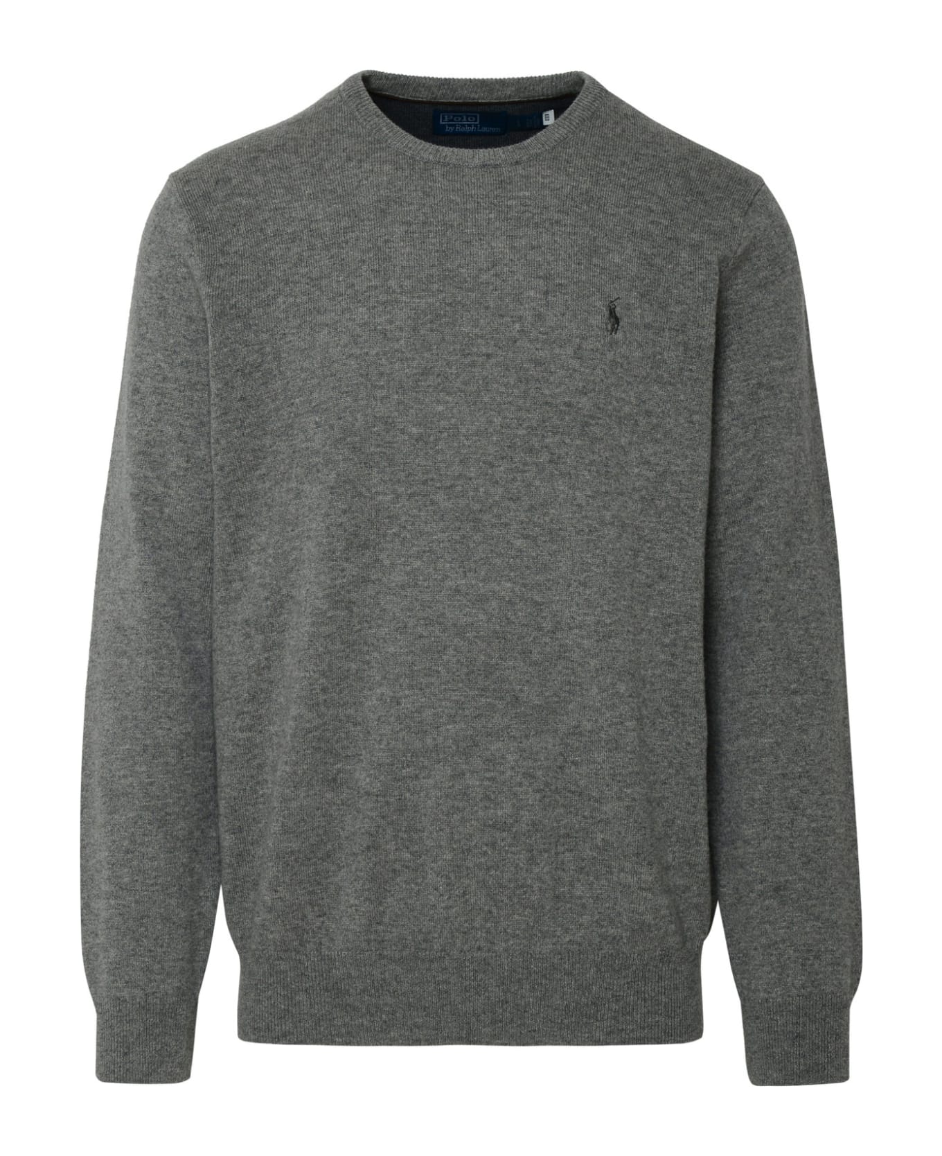 Ralph Lauren Wool Sweater With Pony - Grey