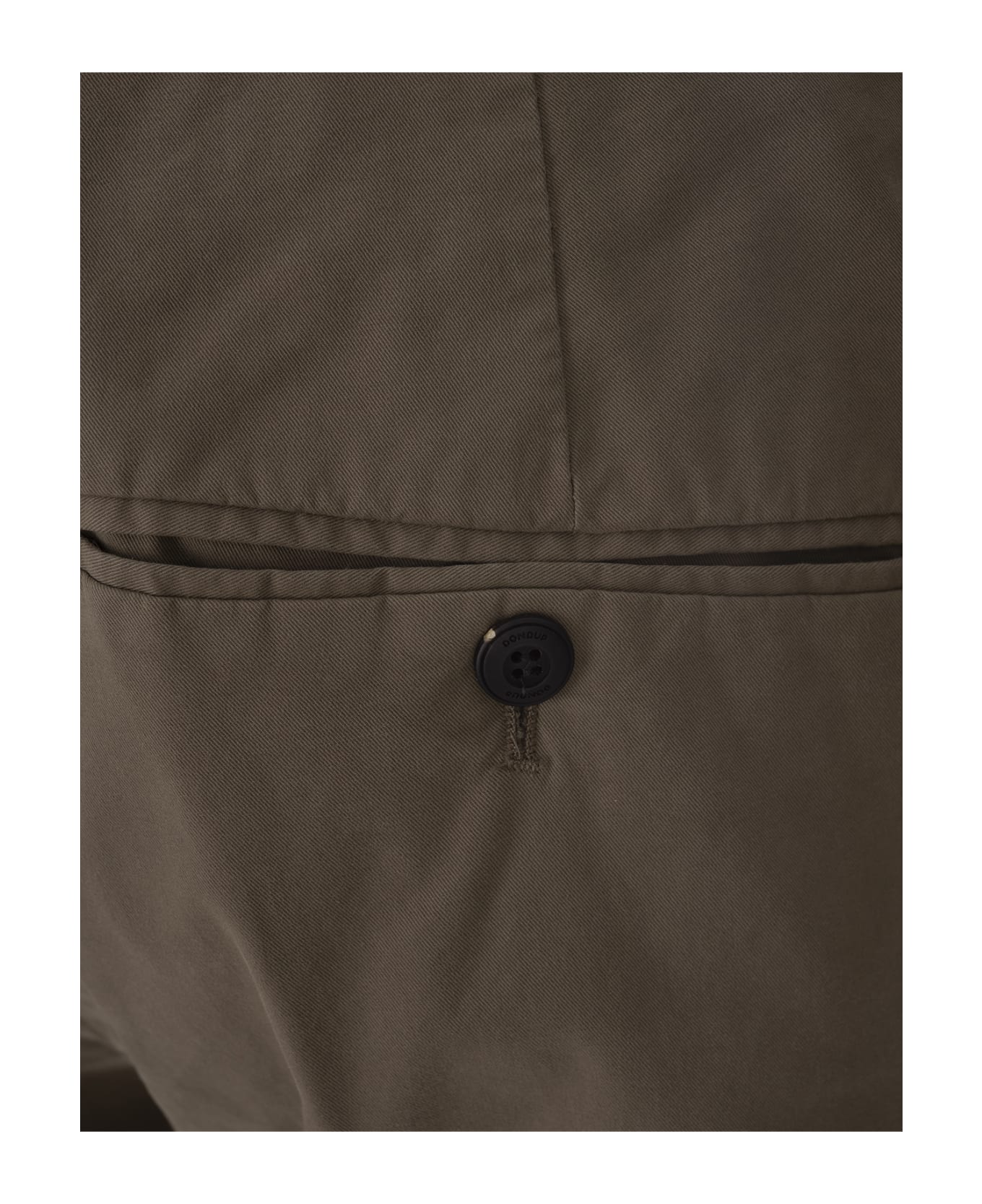Dondup Gaubert Slim Trousers In Bran Light Gabardine - Brown