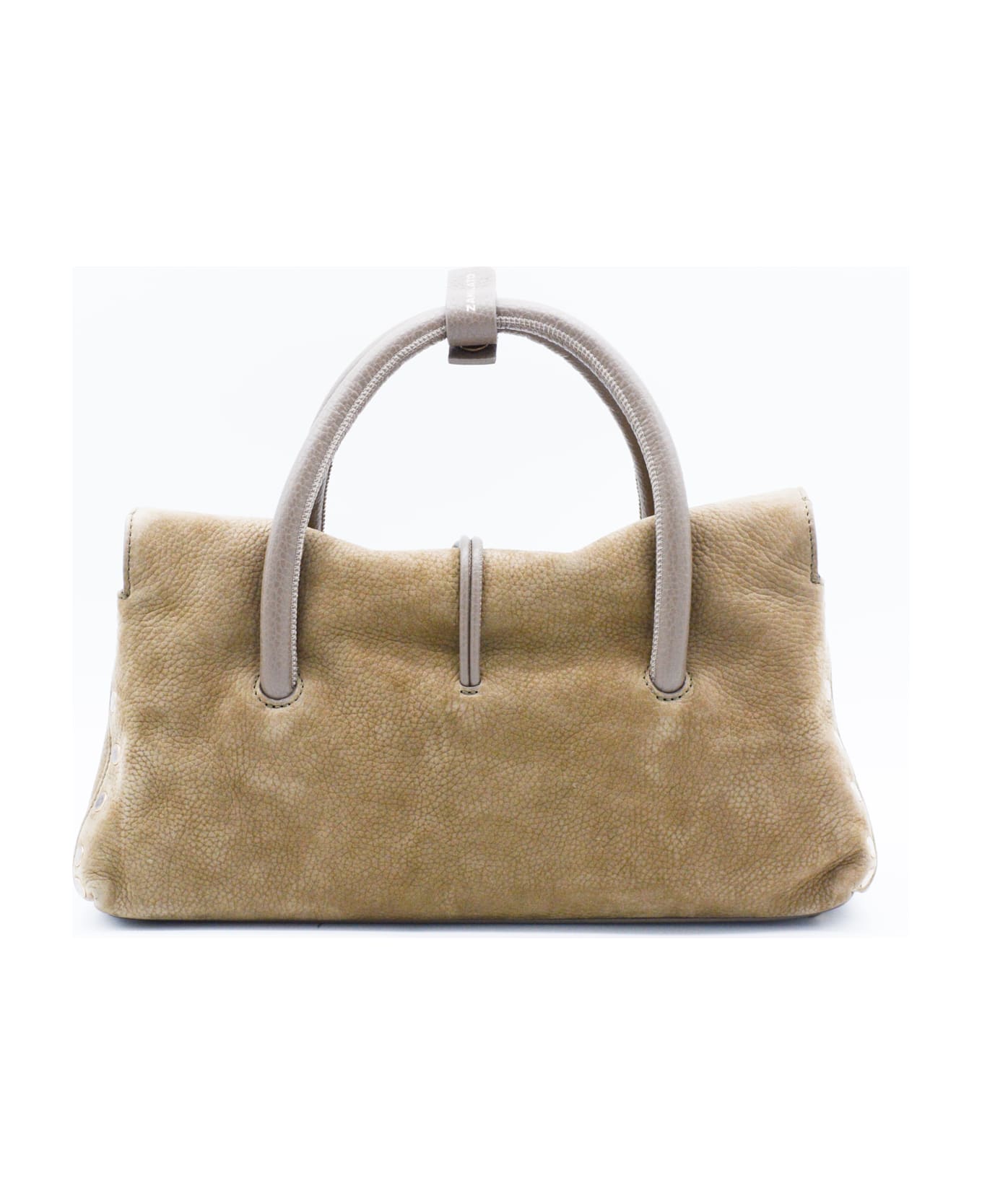Zanellato Beige Leather Dotta Jones Small Top Handle Bag - GREY VOLTOLINA